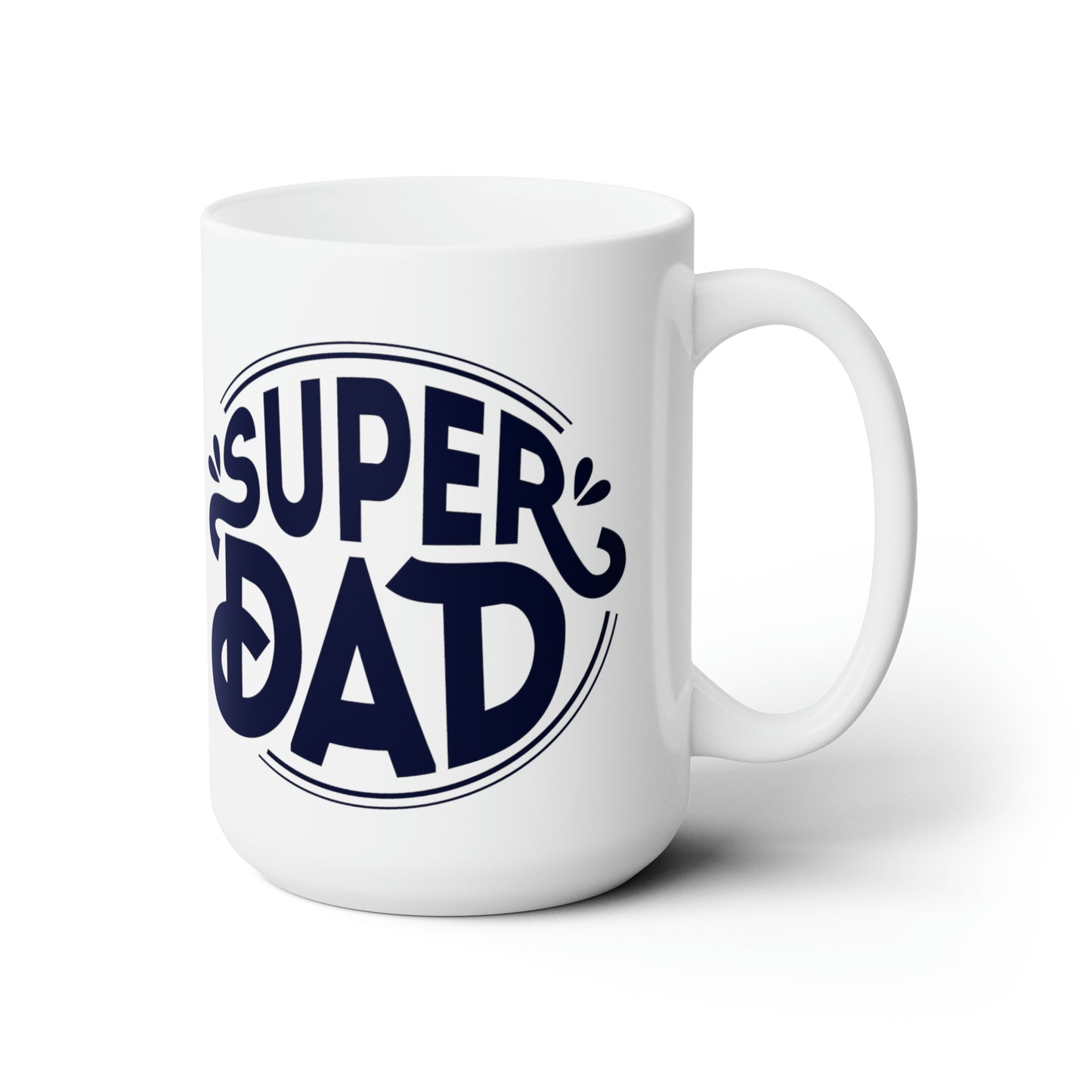 Superdad White and Black Ceramic Mug 15oz