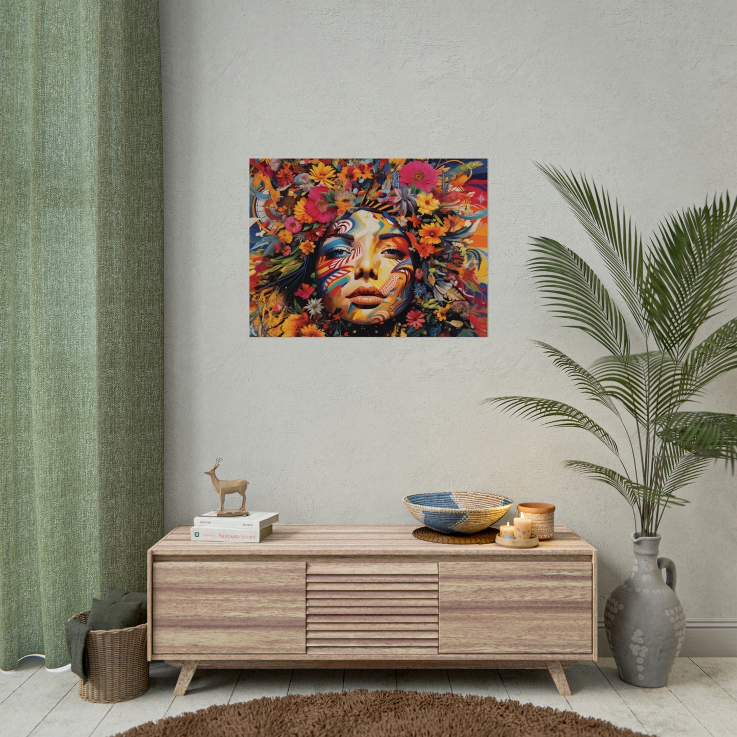 Colourful Disco Lady Wall Poster