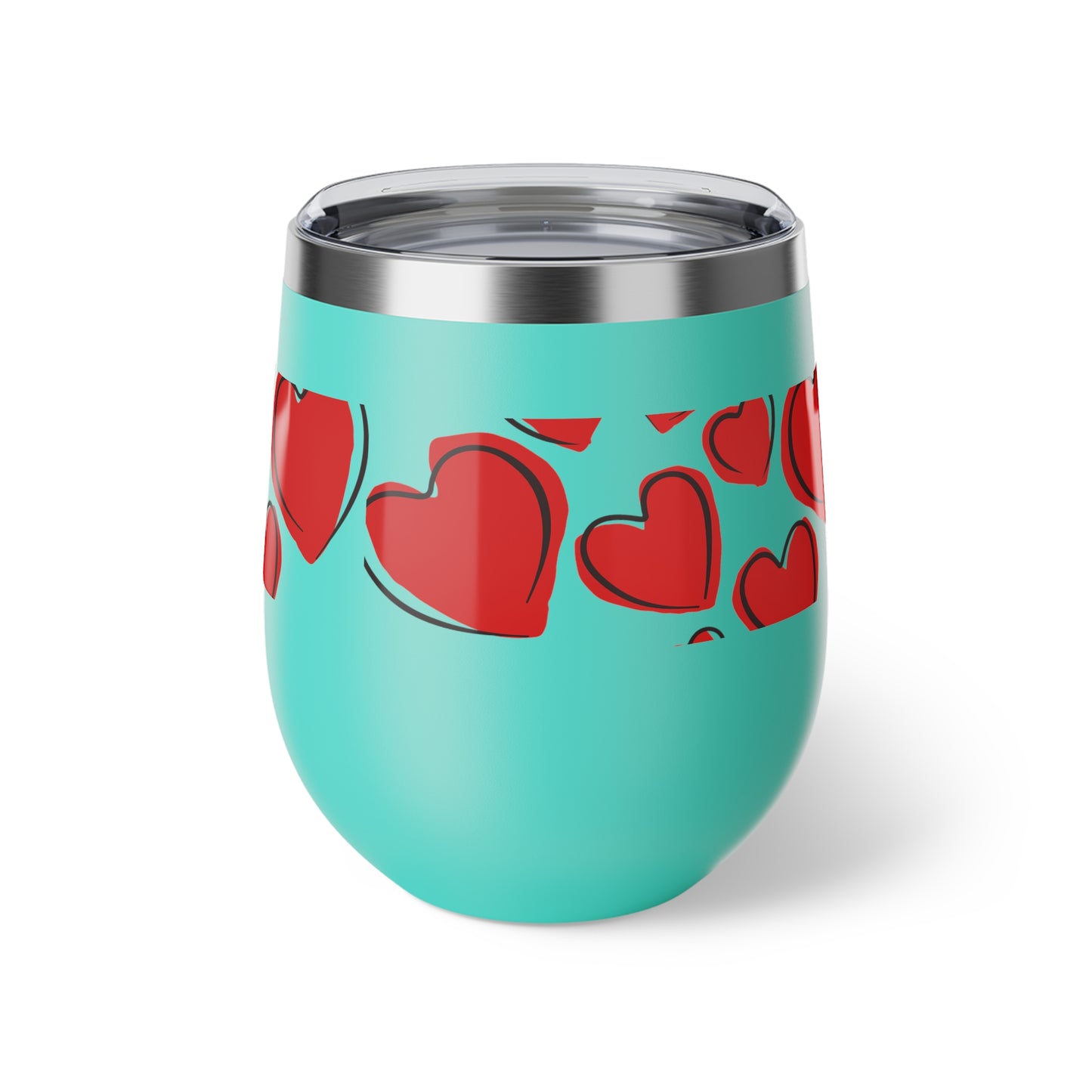 Love Hearts Copper Vacuum Insulated Cup, 12oz