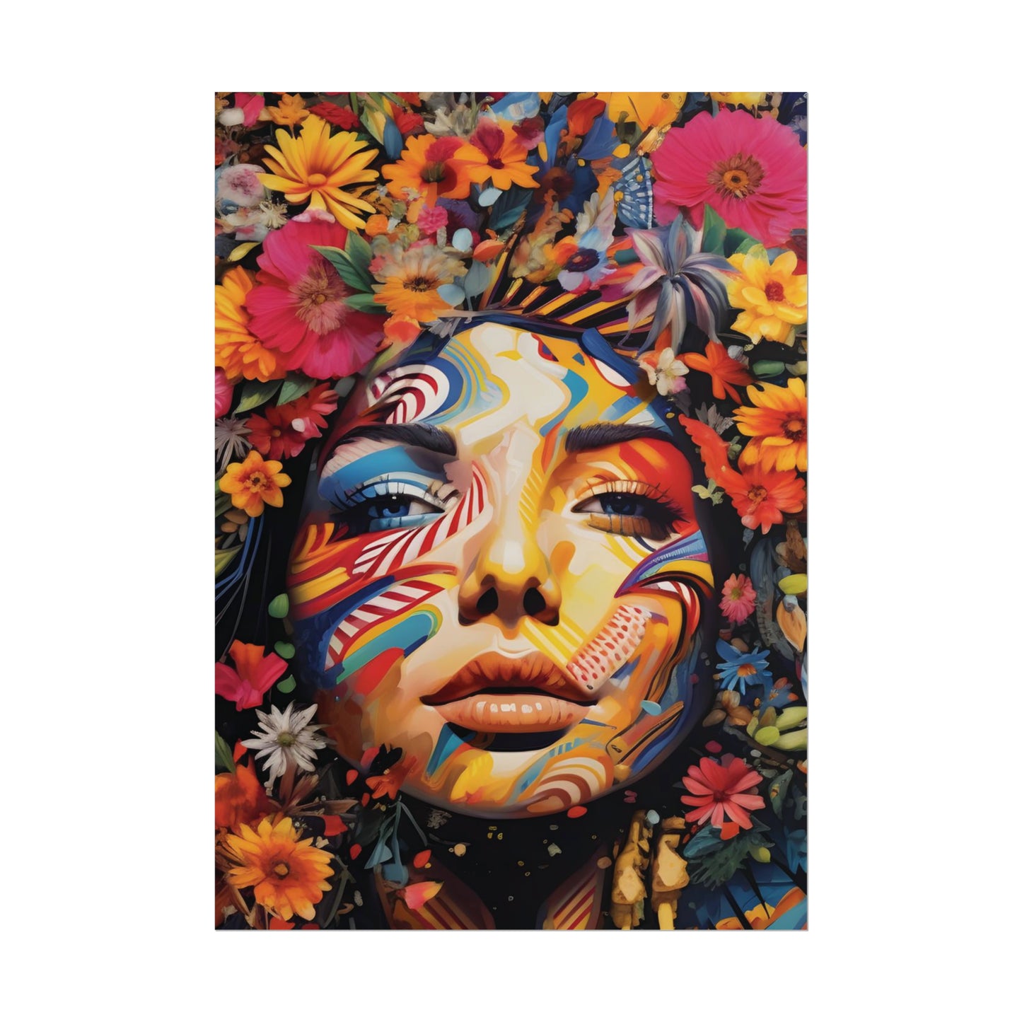 Colourful Disco Lady Wall Poster