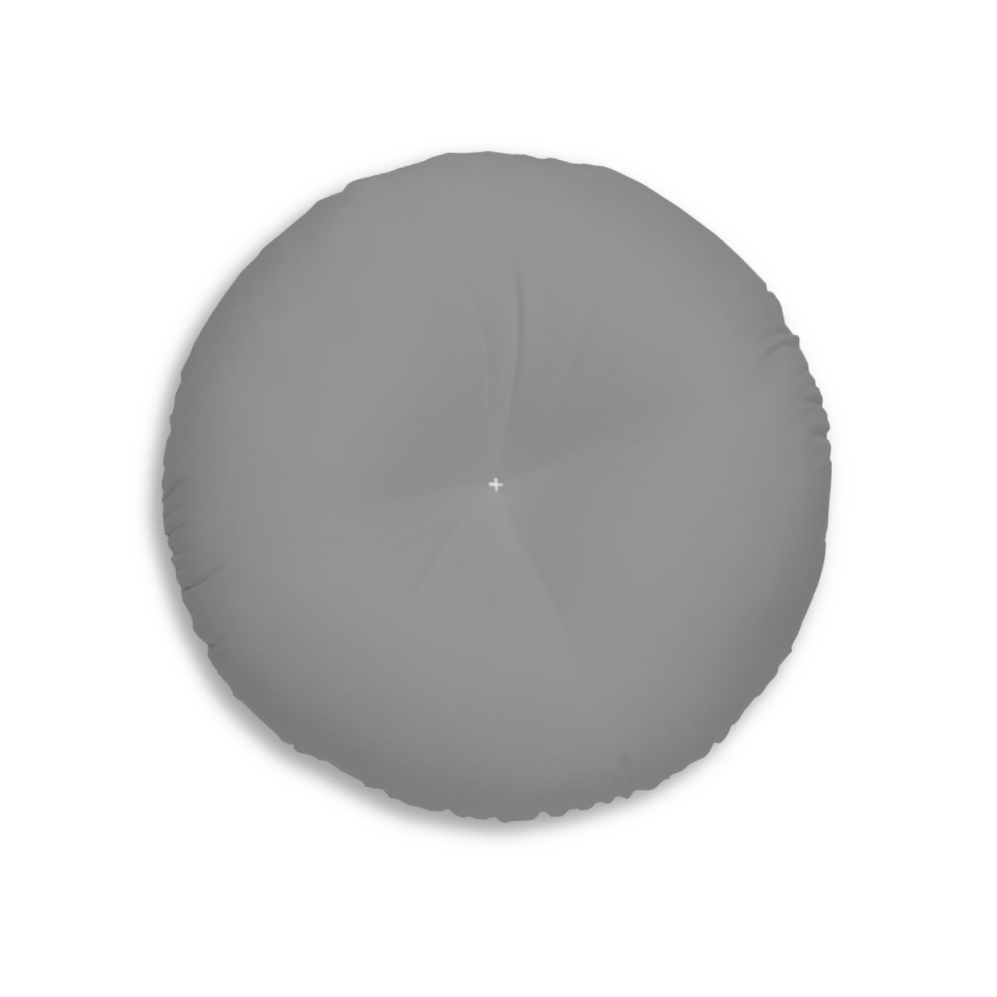 Grey Heart Tufted Floor Pillow, Round