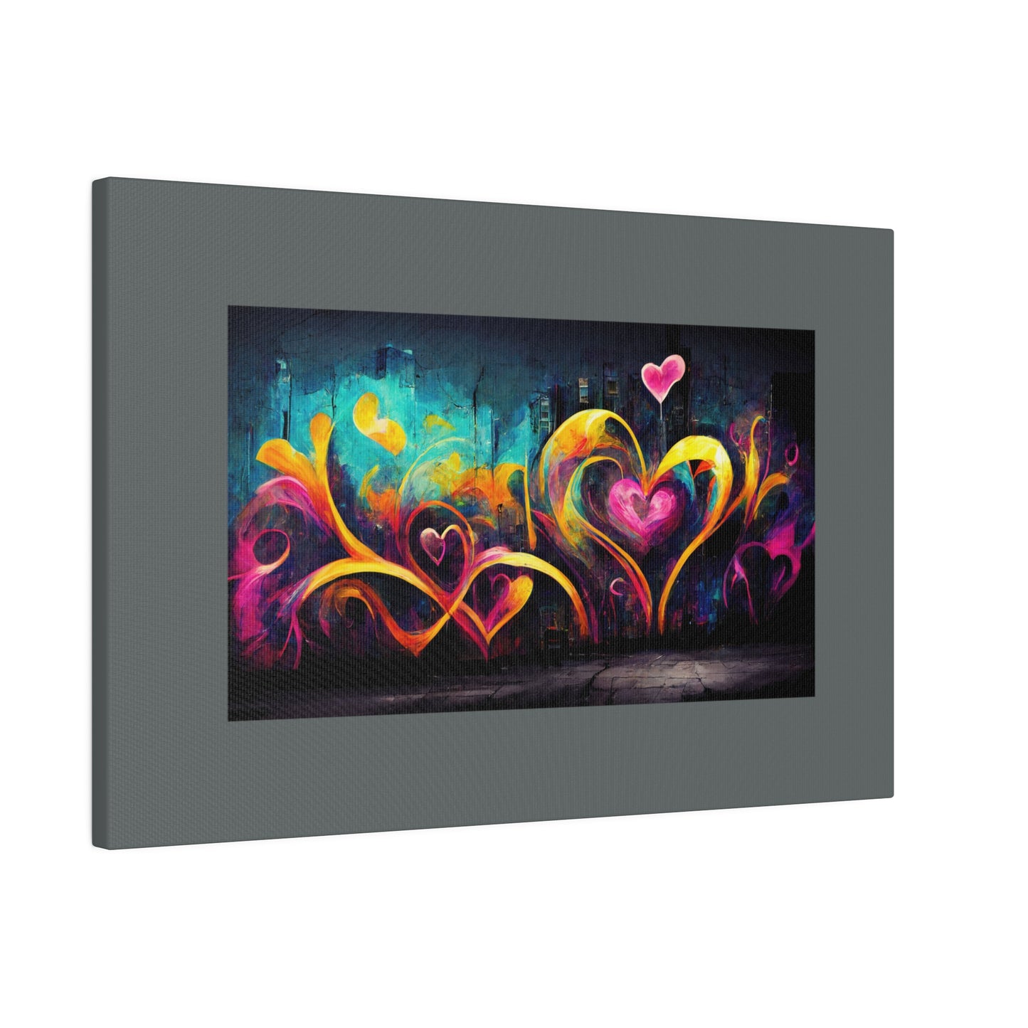 Canvas Print, Wild Hearts in Grey