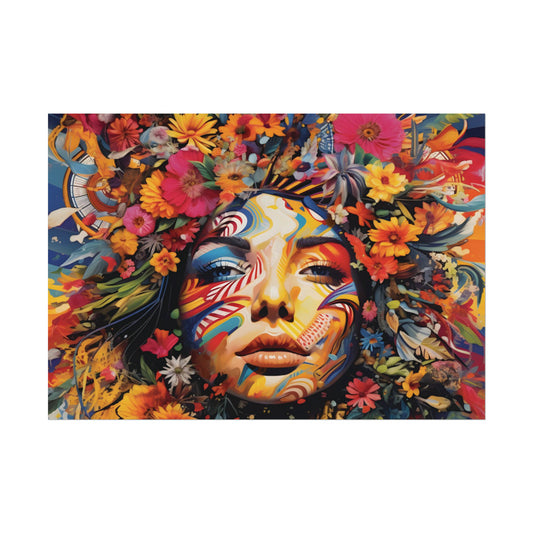 Colourful Disco Lady Wall Poster