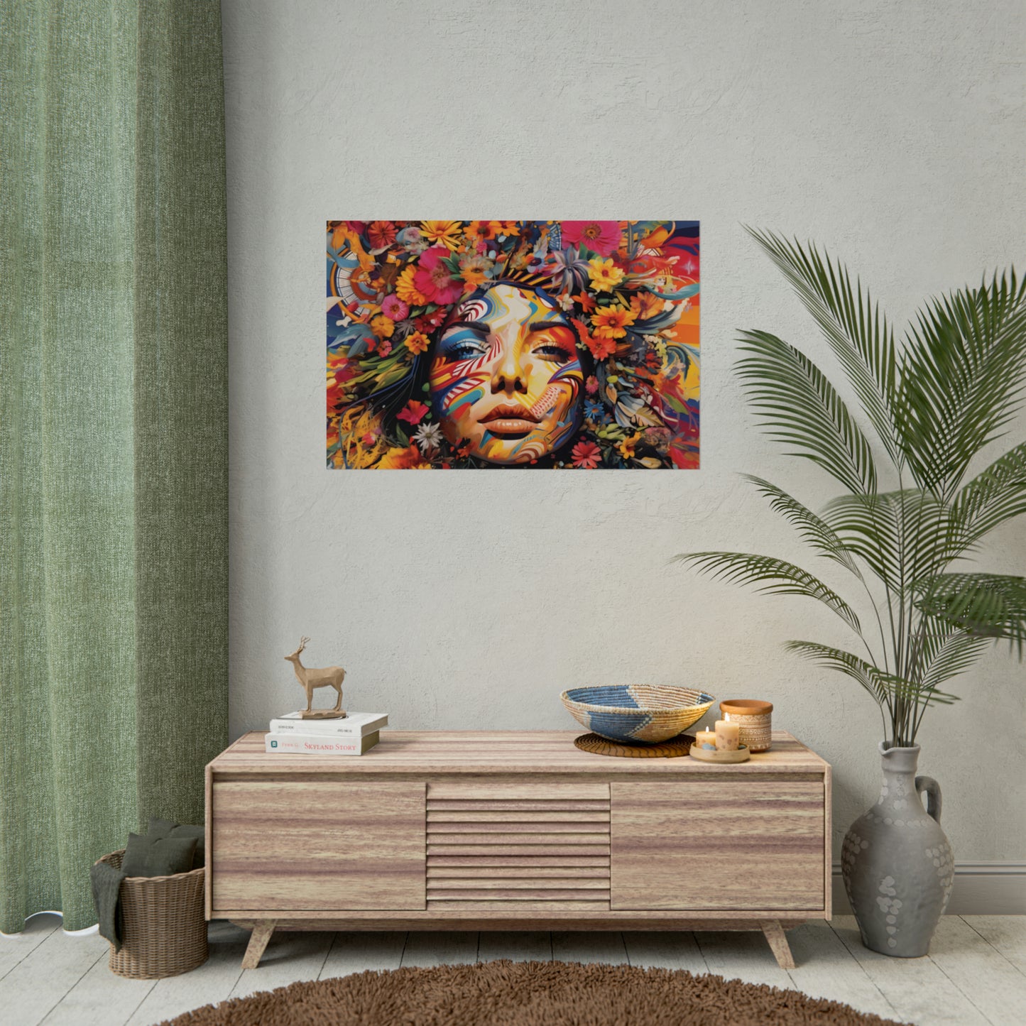 Colourful Disco Lady Wall Poster