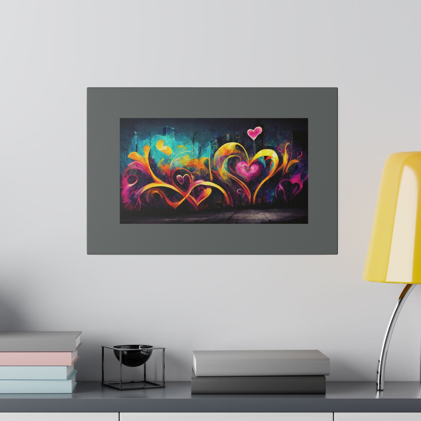 Canvas Print, Wild Hearts in Grey