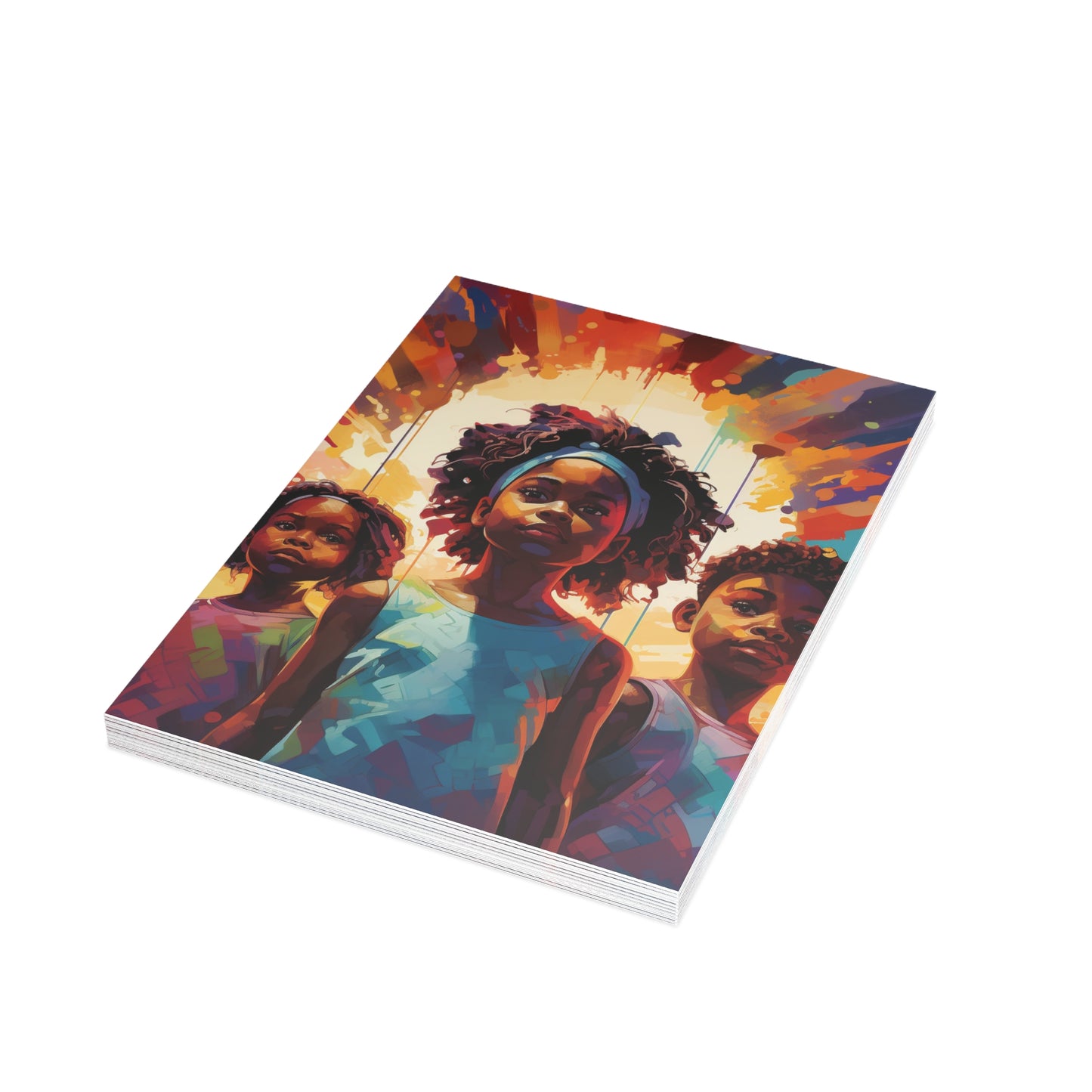 Black Lives Trilogy Children Colourful Postcards and Envelopes