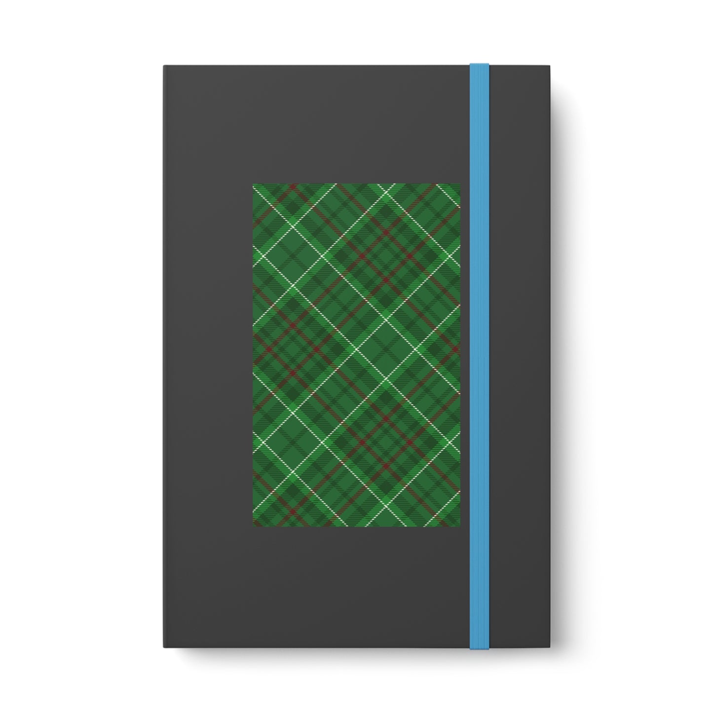 Green Diamond Shaped Tartan Contrast Notebook - Ruled