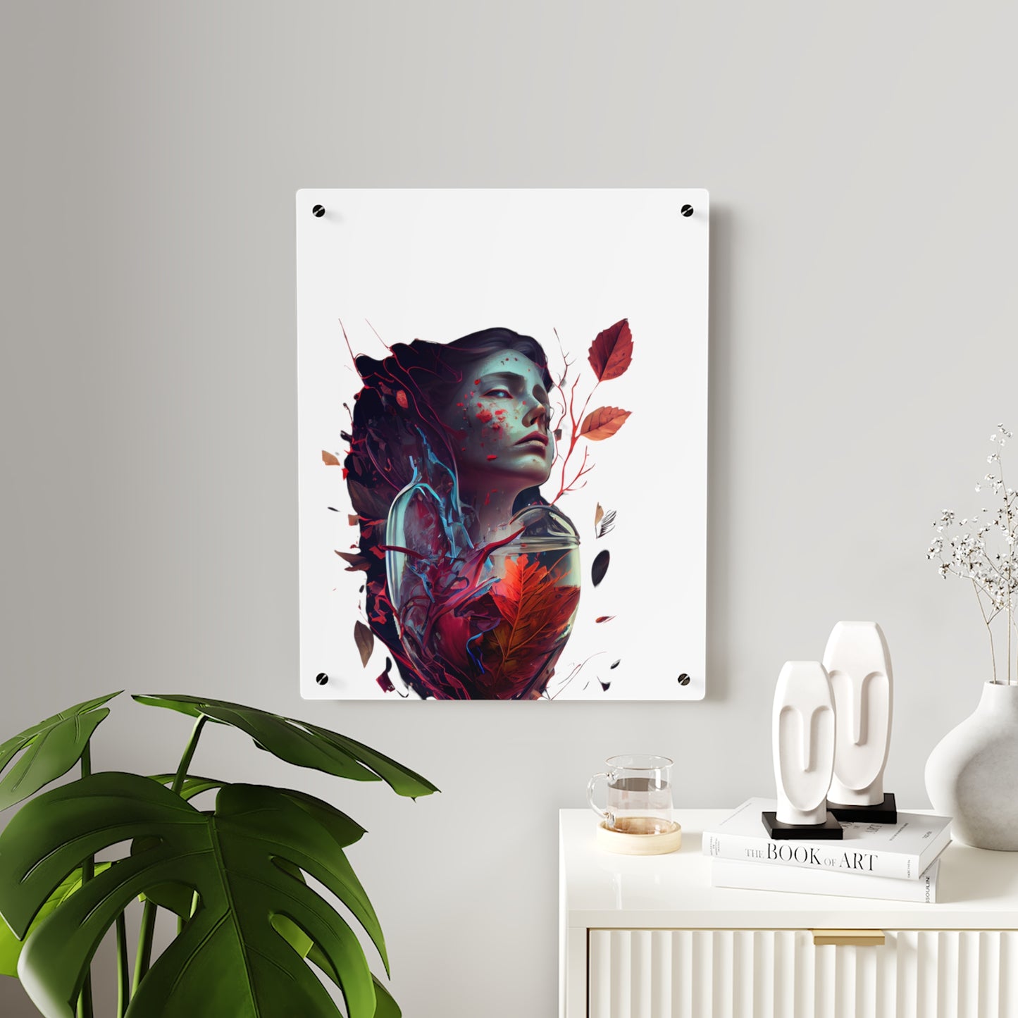 Captive Lady of Hearts in Wall Art Panels