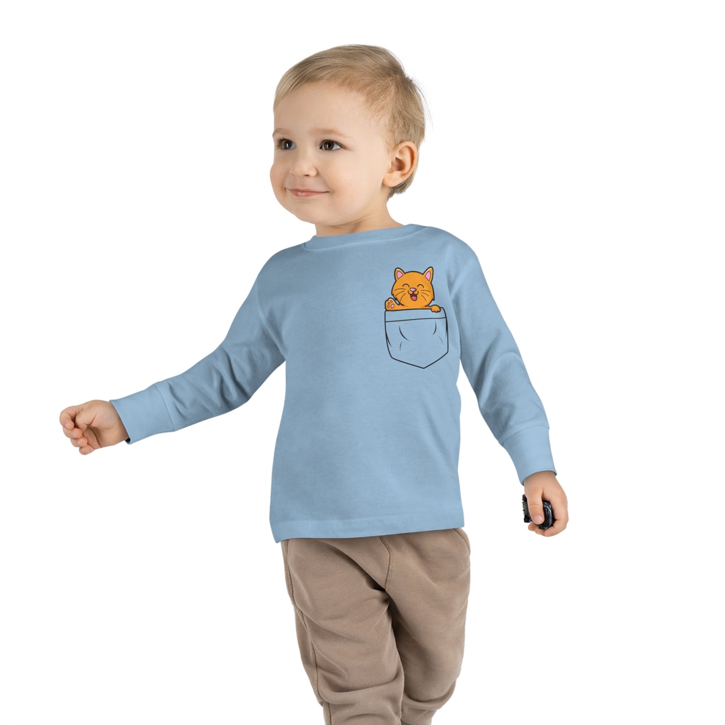 Kitty Cat Toddler Long Sleeve  Cuddly Bear T-shirt