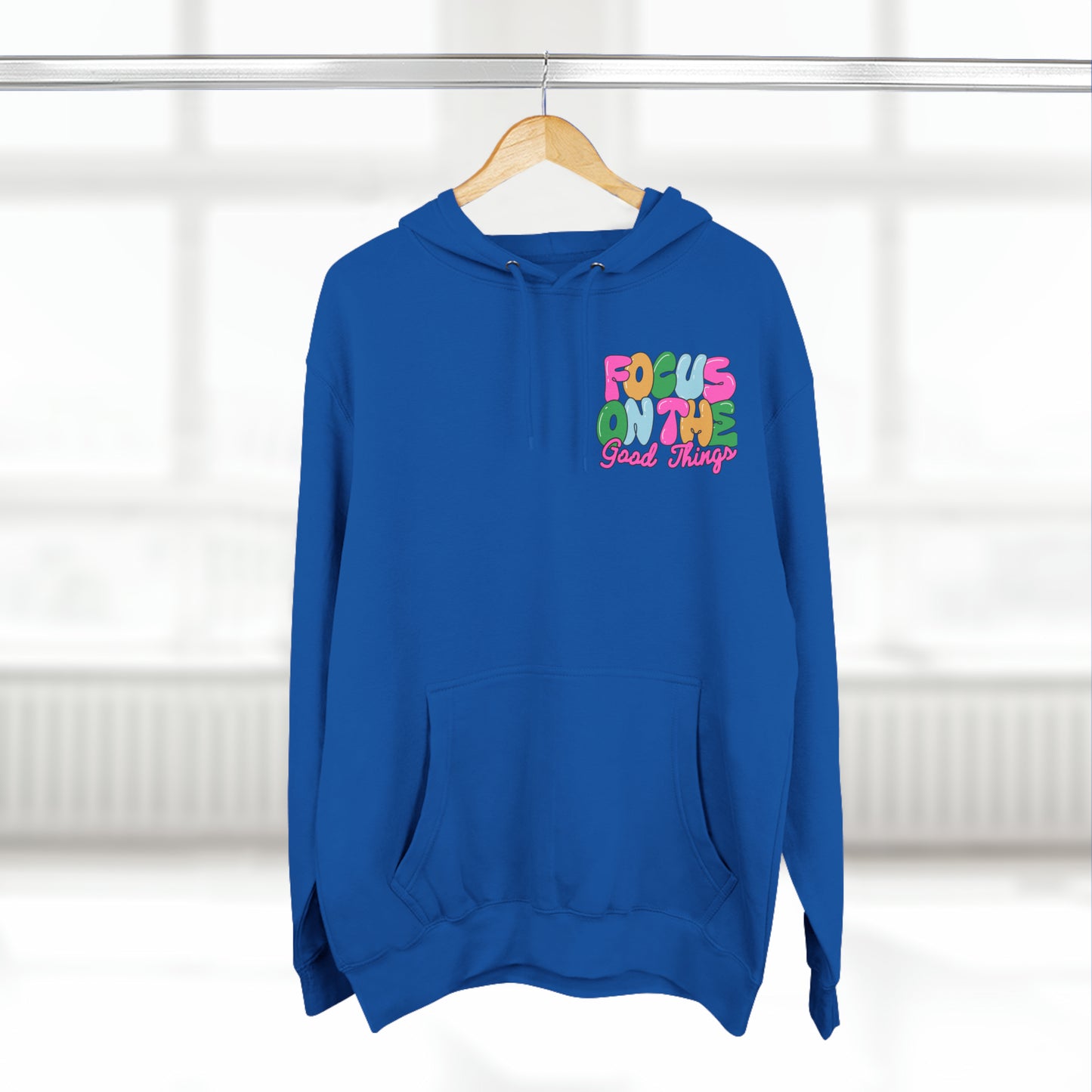 Focus On the Good Three-Panel Fleece Hoodie