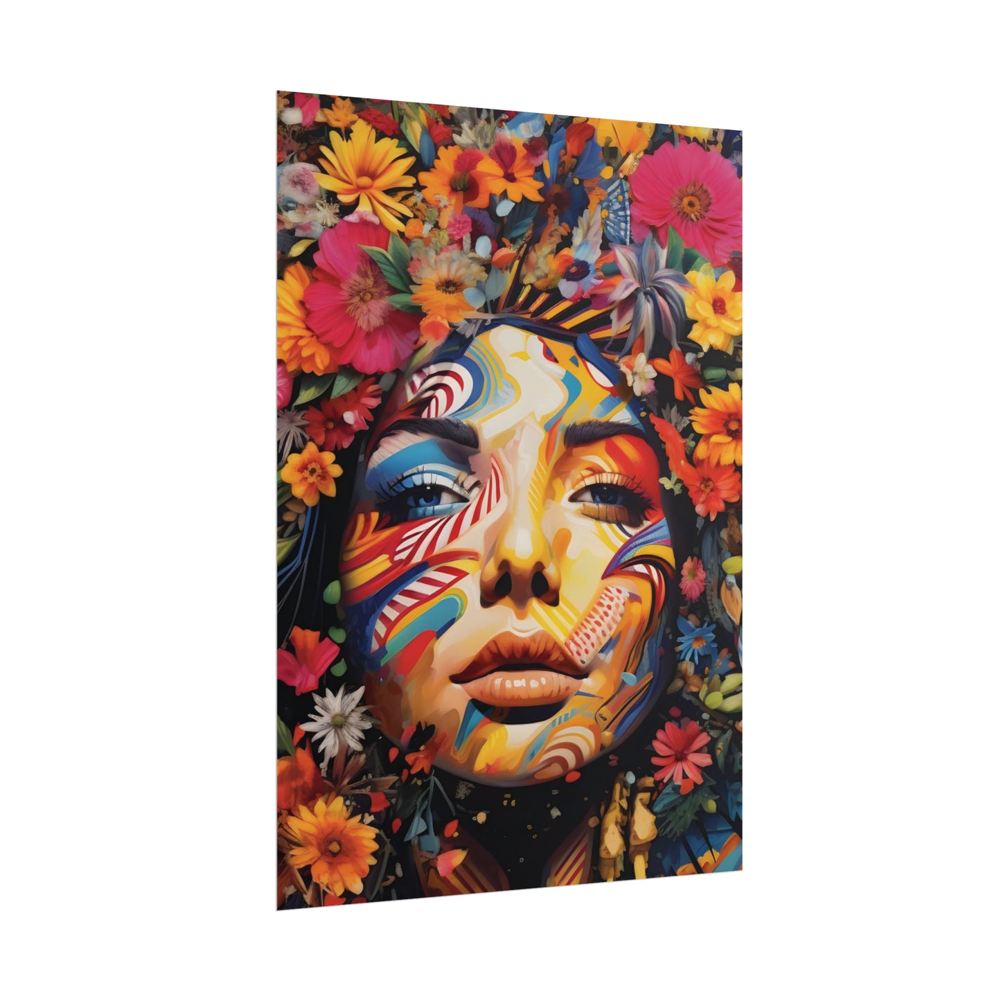 Colourful Disco Lady Wall Poster