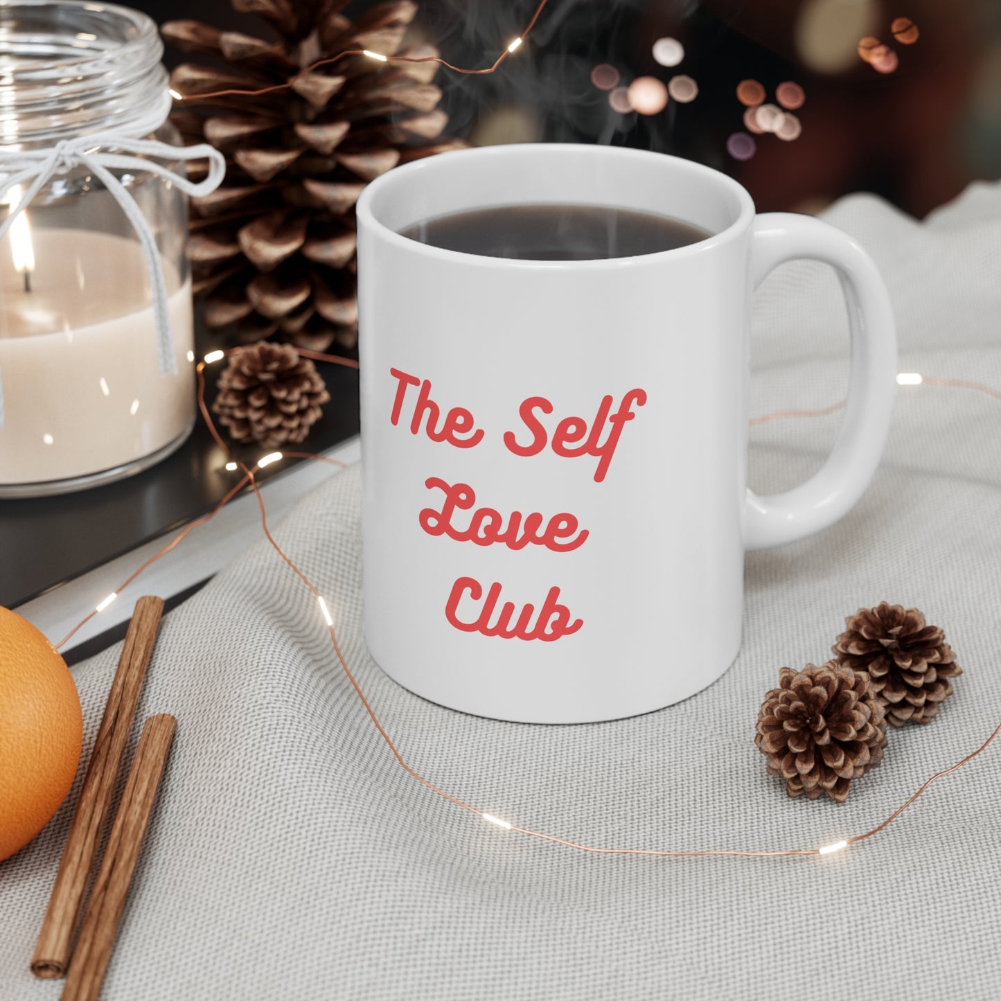 Self Love Club Mug in Red Ceramic Mug 11oz