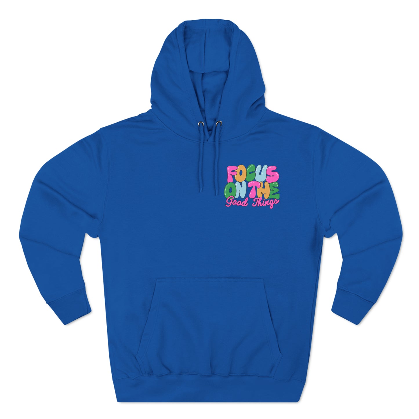 Focus On the Good Three-Panel Fleece Hoodie