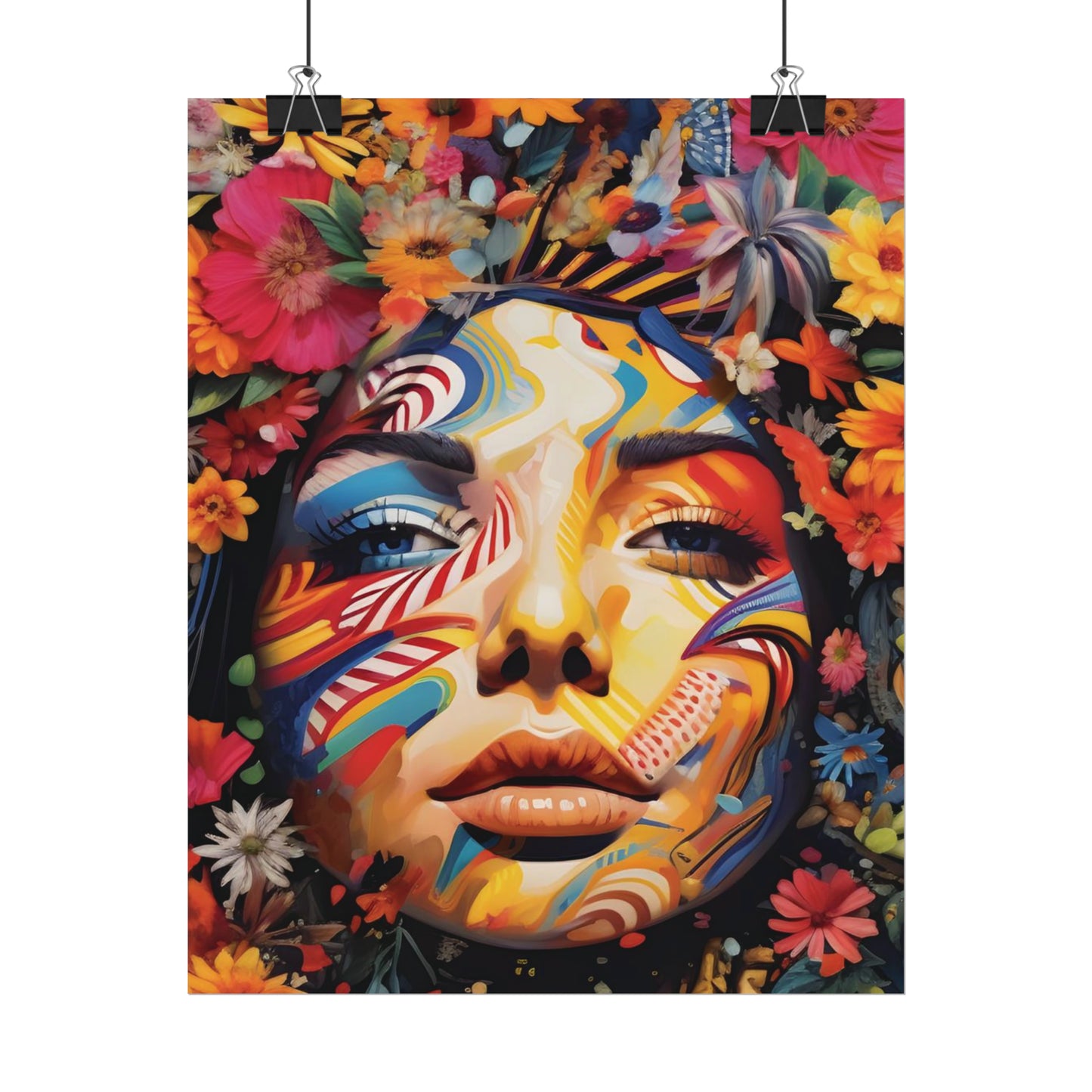 Colourful Disco Lady Wall Poster