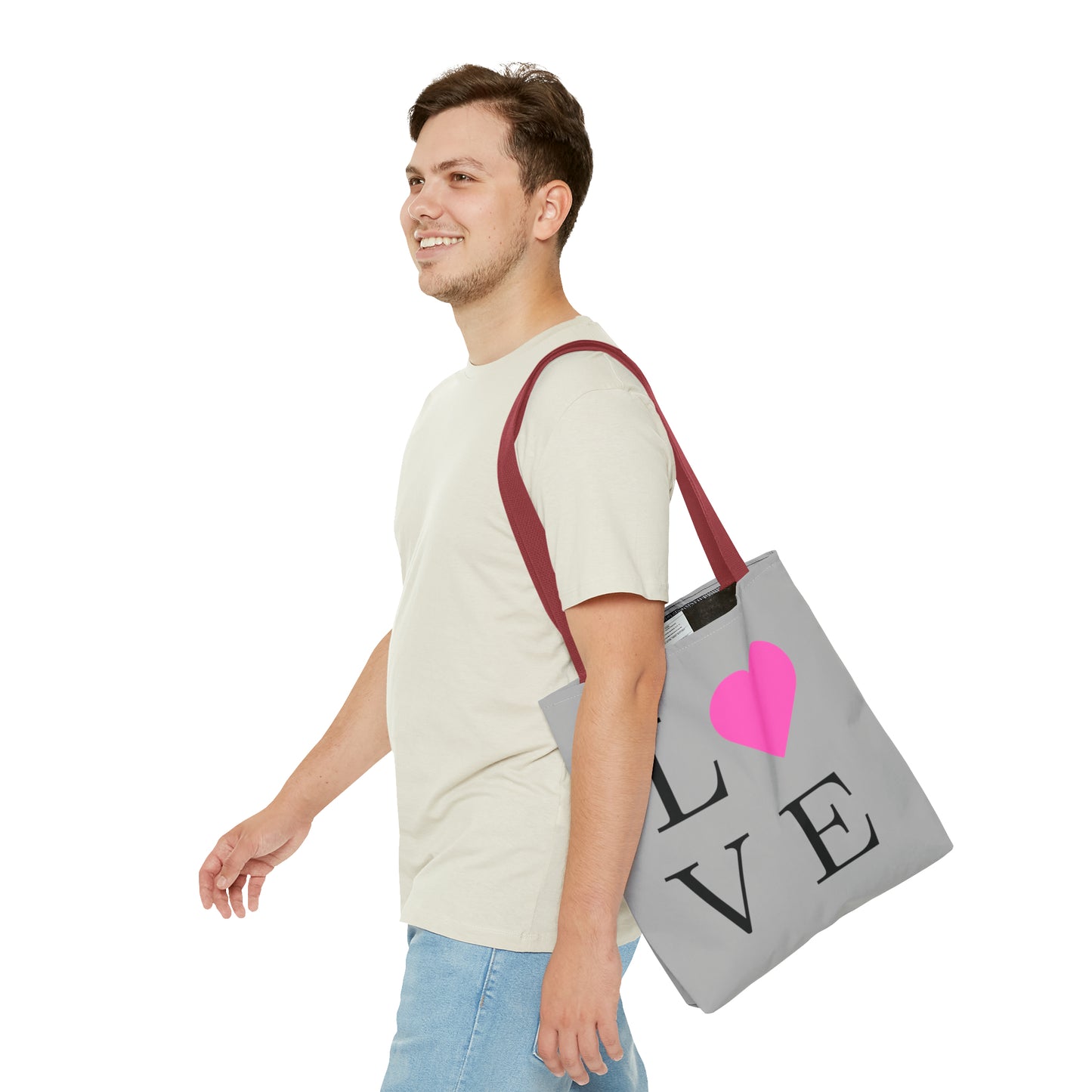 GreyTote Bag  All about Love