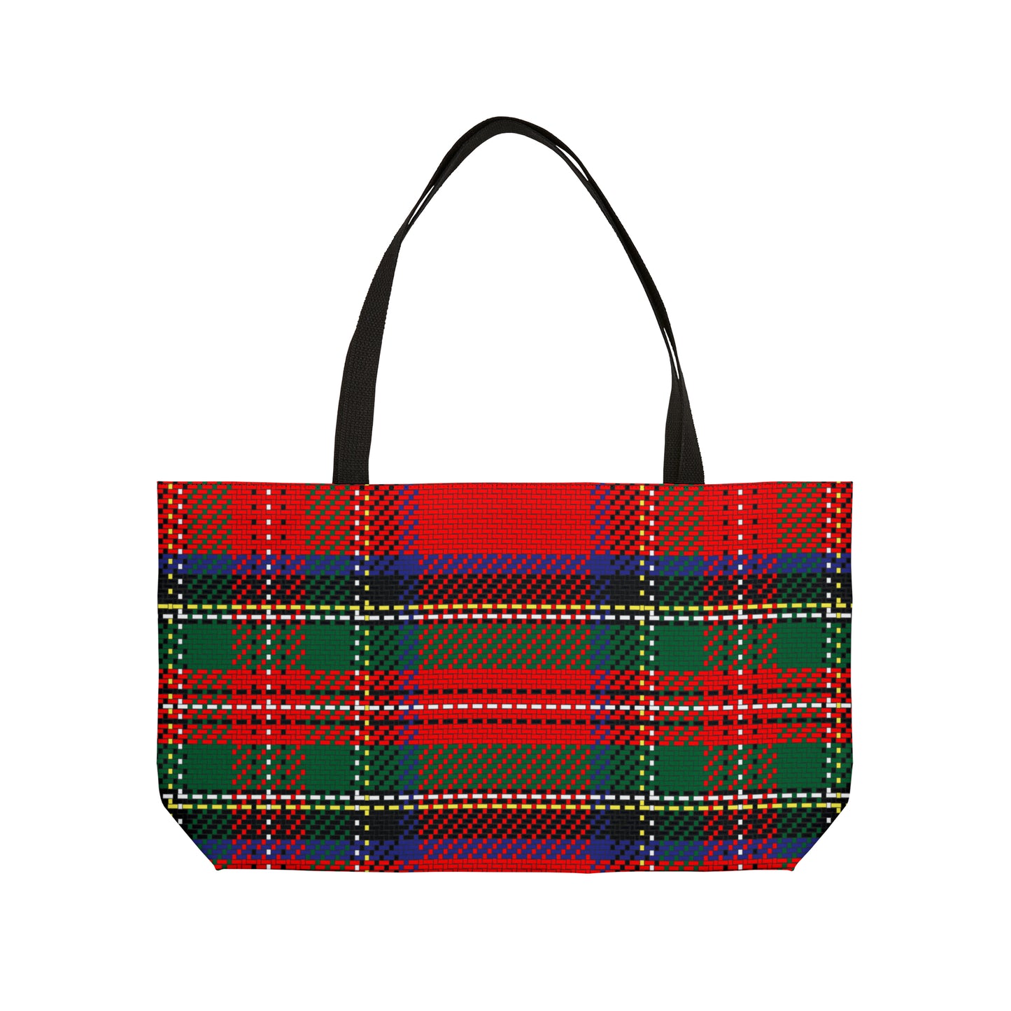 Red Tartan Colour Tartan Weekender Tote Bag