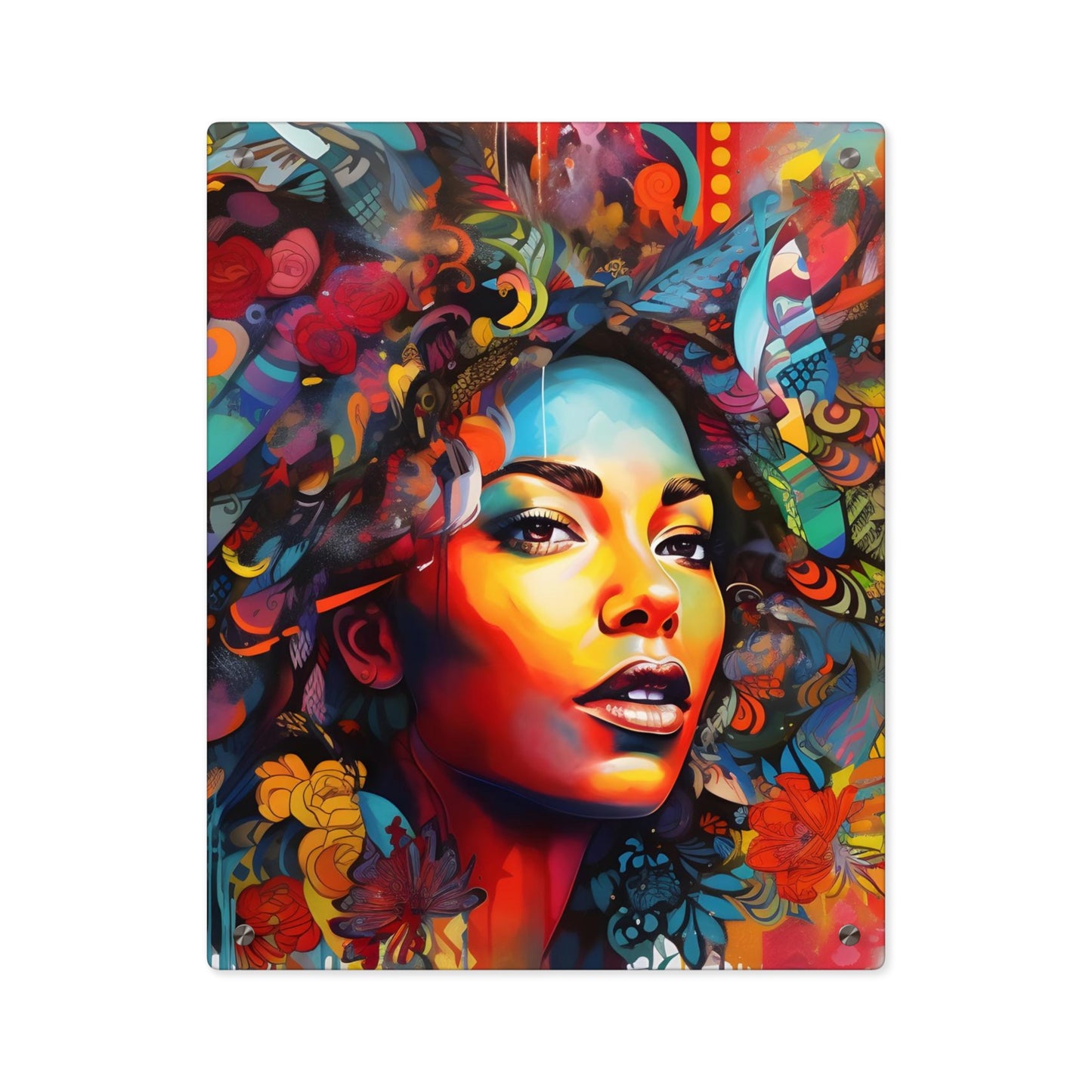 Afro Lady Acrylic Wall Art Panels