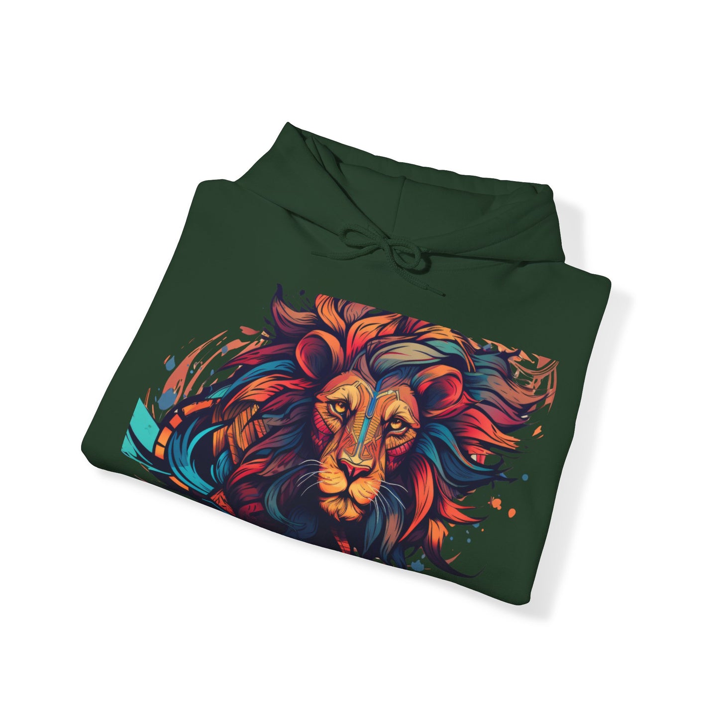 Lion Head Design Unisex Heavy Blend™ Hooded Sweatshirt