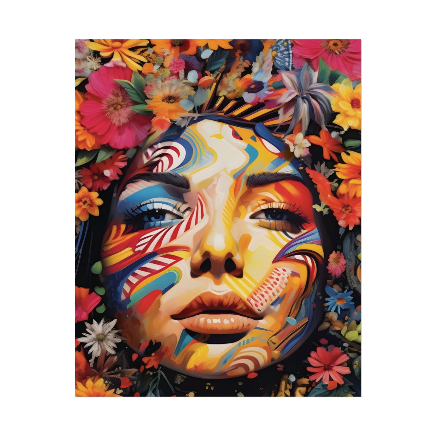 Colourful Disco Lady Wall Poster