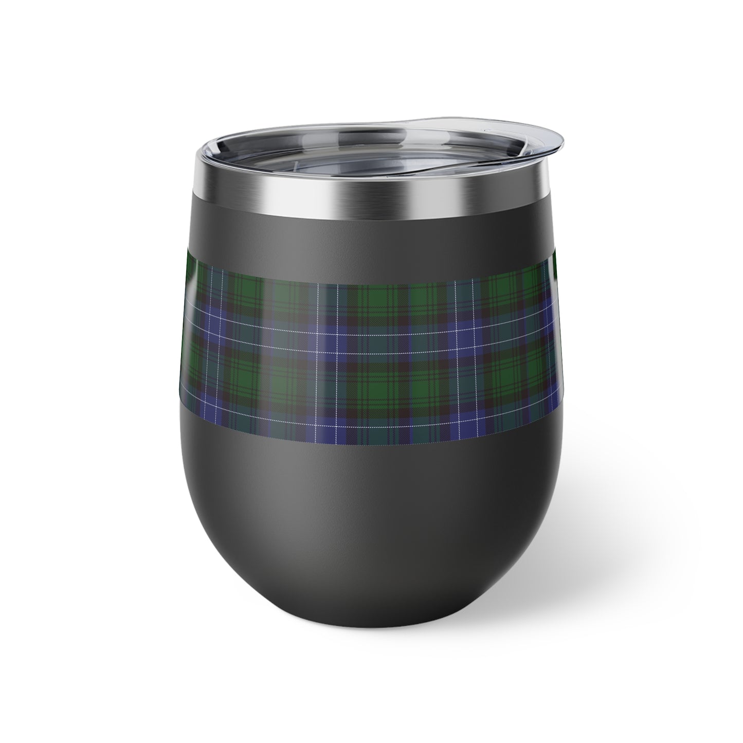 Blue Tartan Copper Vacuum Insulated Cup, 12oz