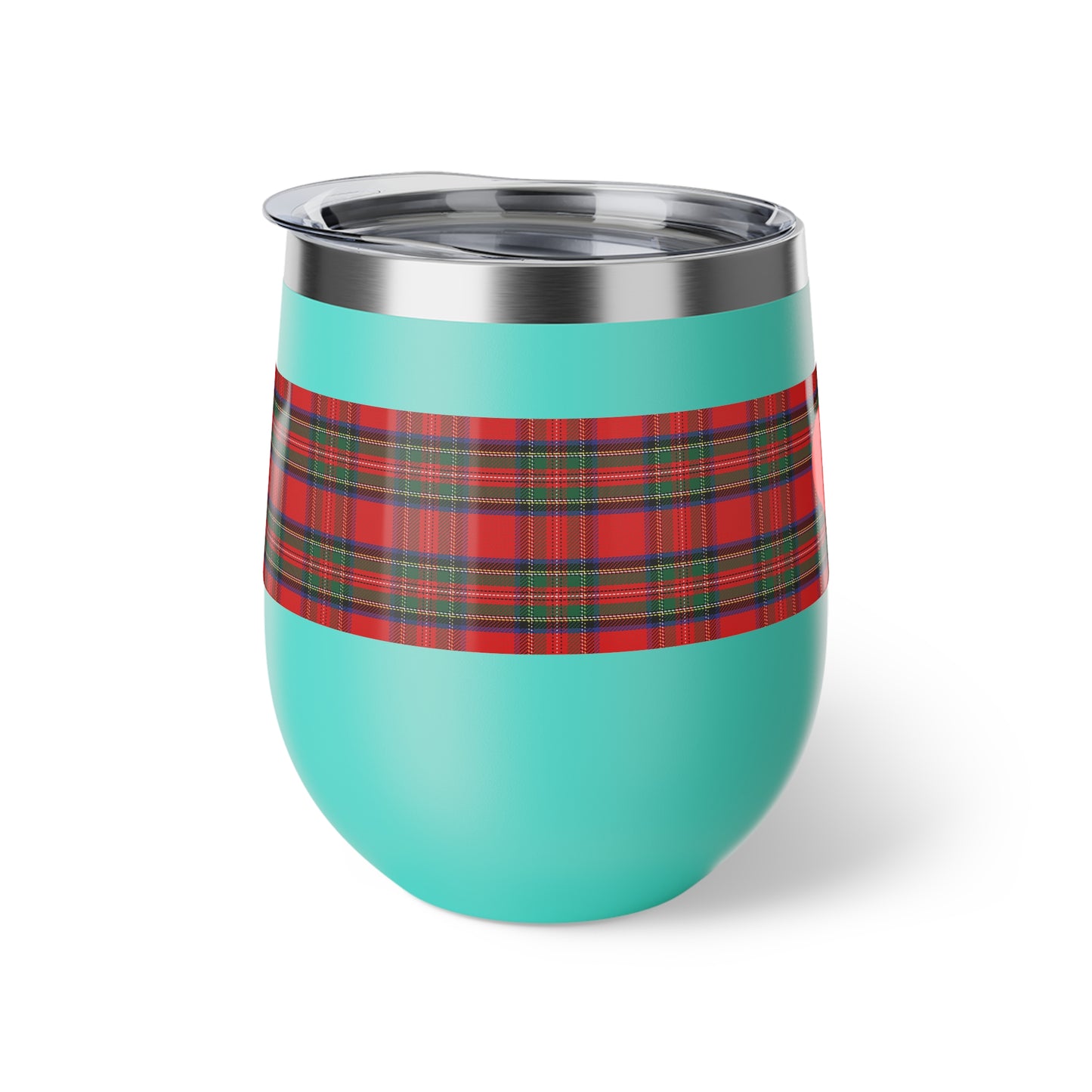 Red Heart Tartan Vacuum Insulated Cup, 12oz