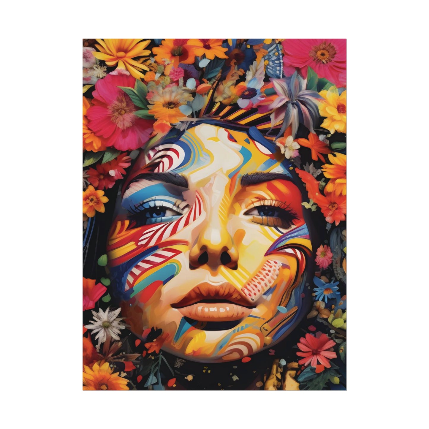 Colourful Disco Lady Wall Poster