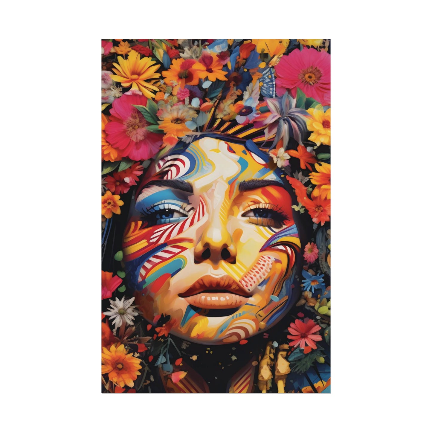 Colourful Disco Lady Wall Poster