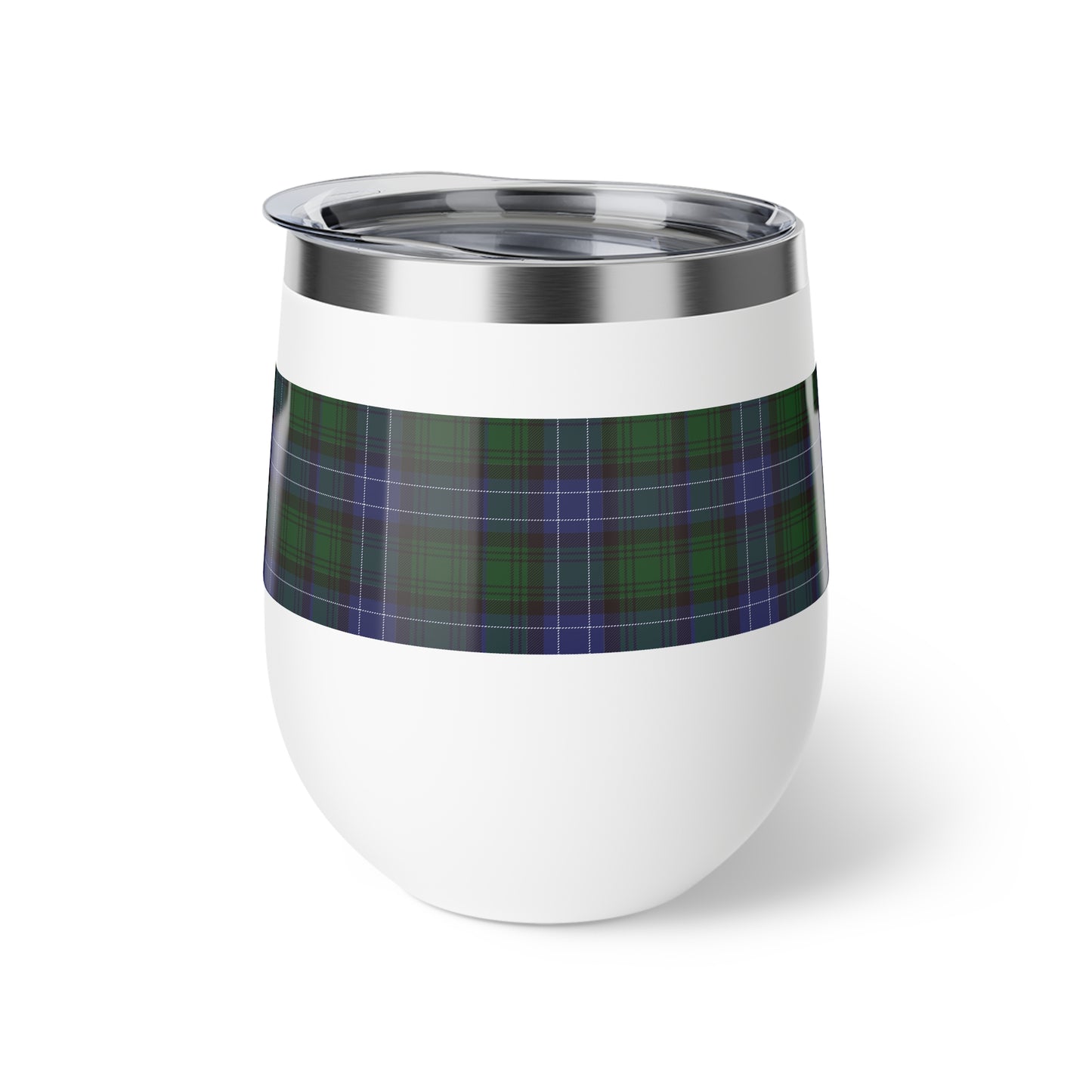 Blue Tartan Copper Vacuum Insulated Cup, 12oz