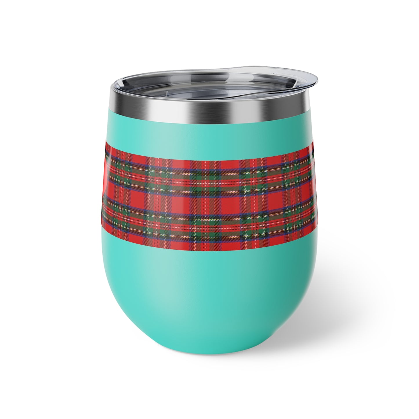 Red Heart Tartan Vacuum Insulated Cup, 12oz