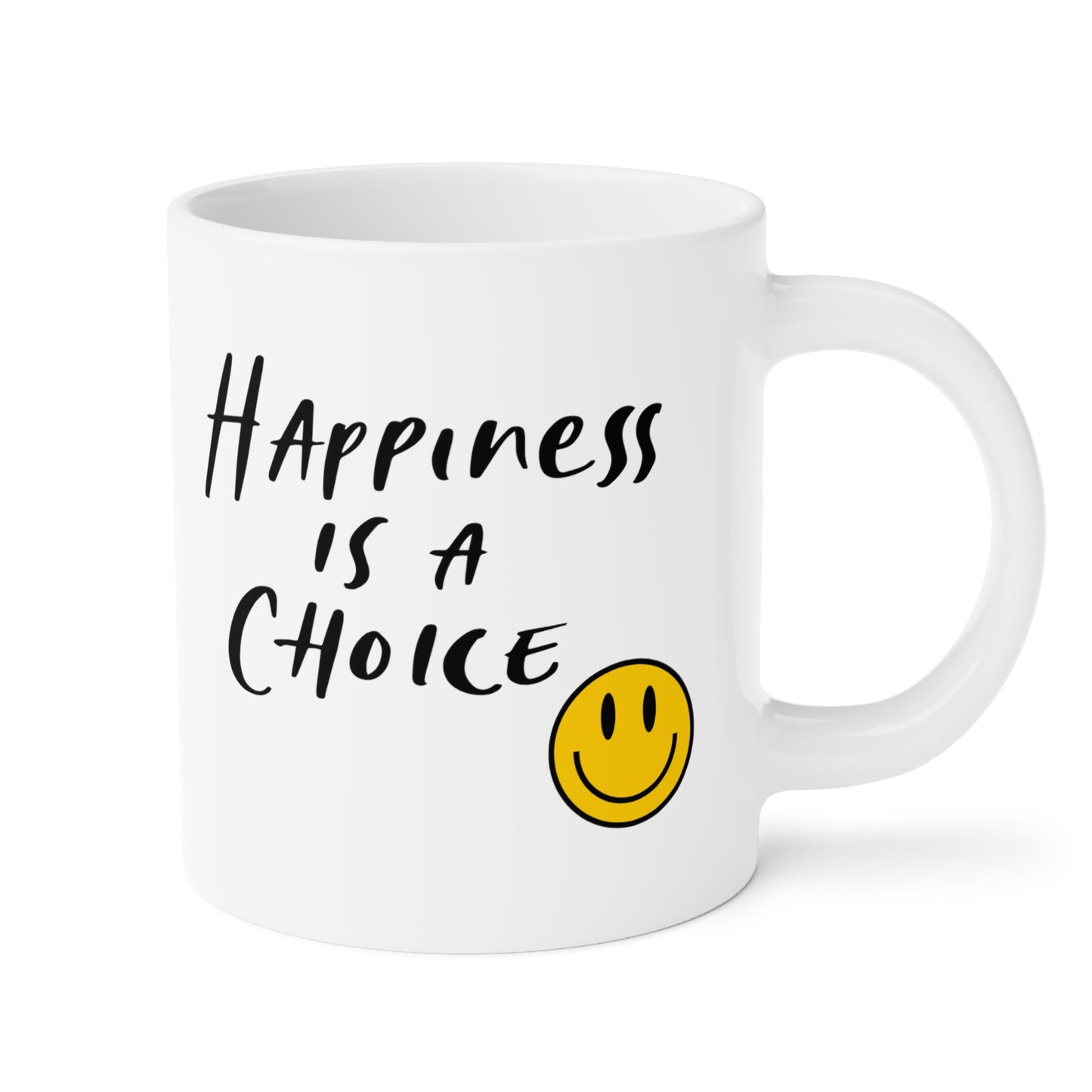 happiness is a choice ceramic mug, well being message