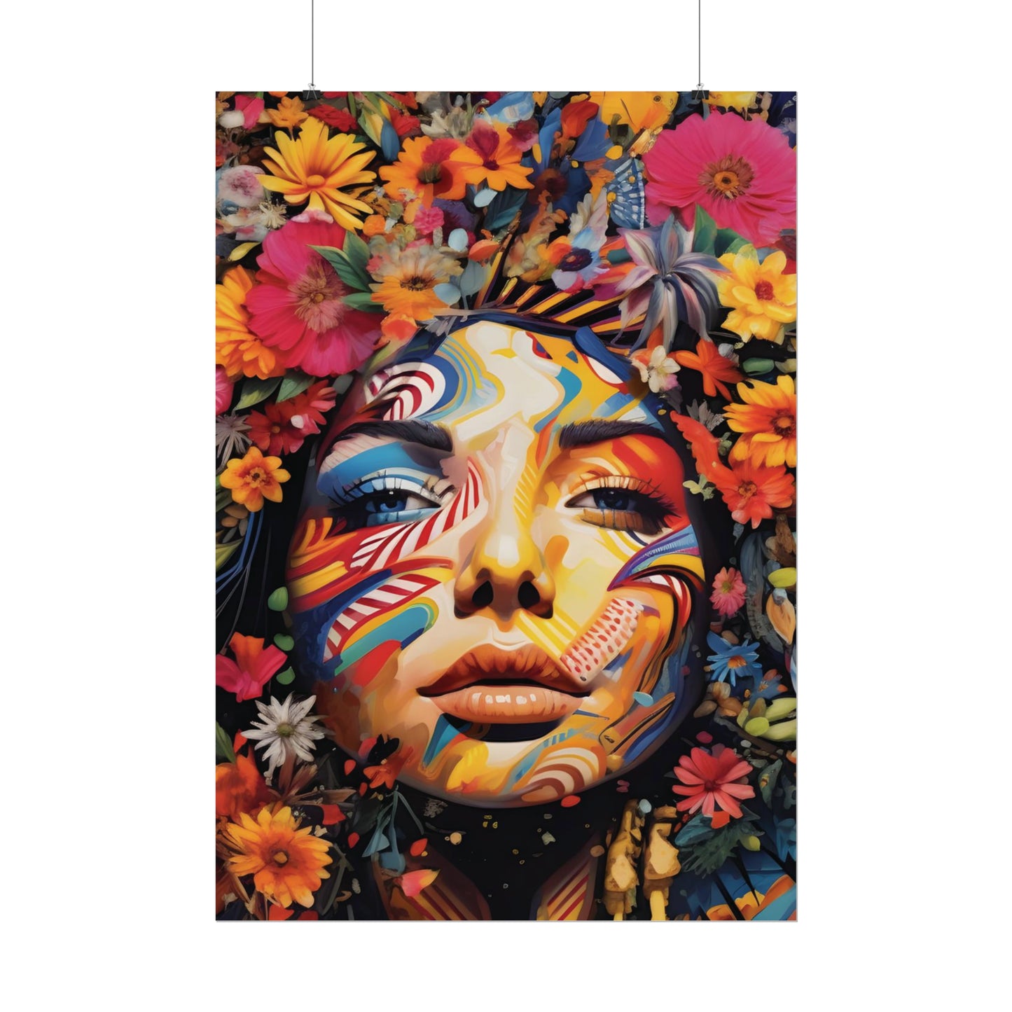 Colourful Disco Lady Wall Poster