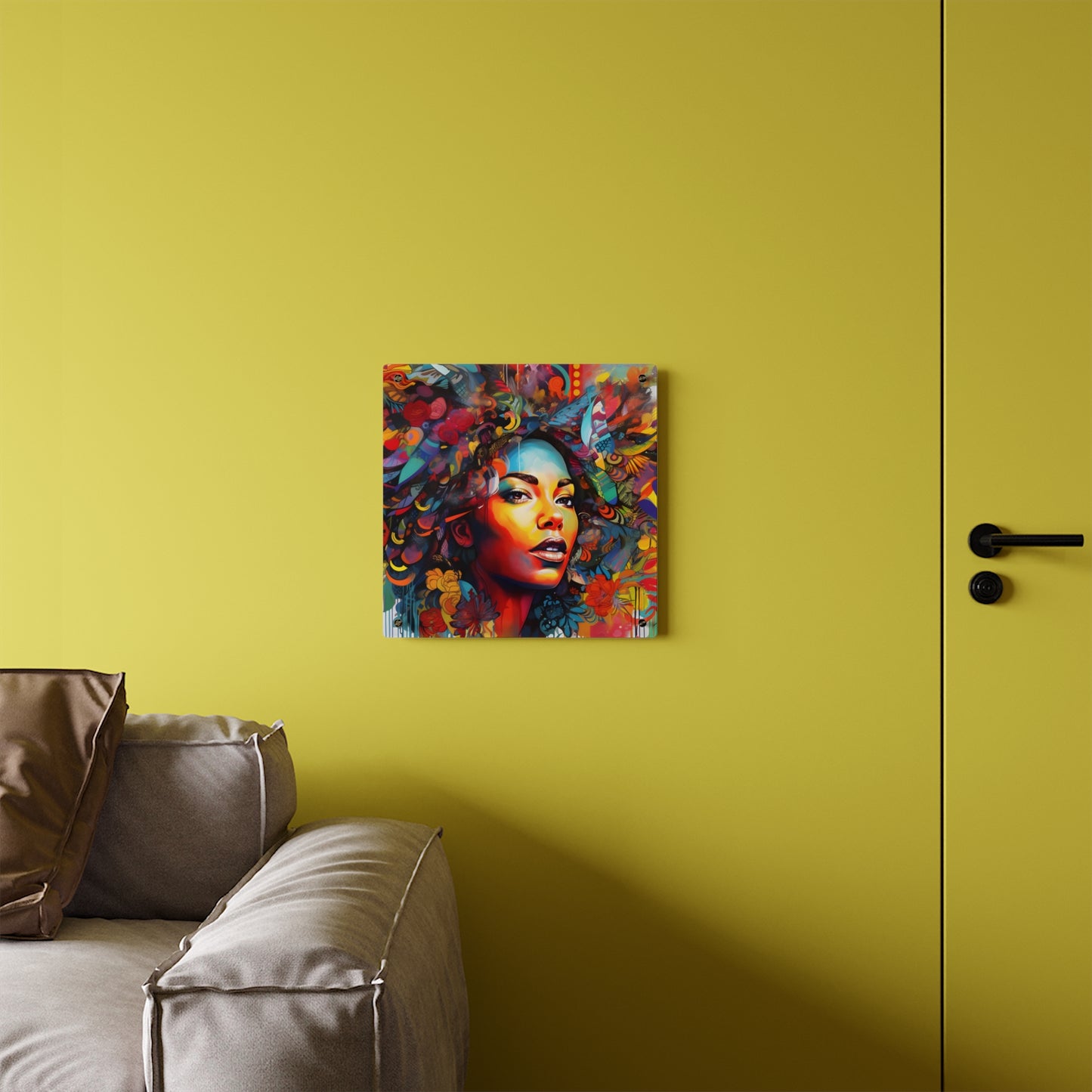 Afro Lady Acrylic Wall Art Panels