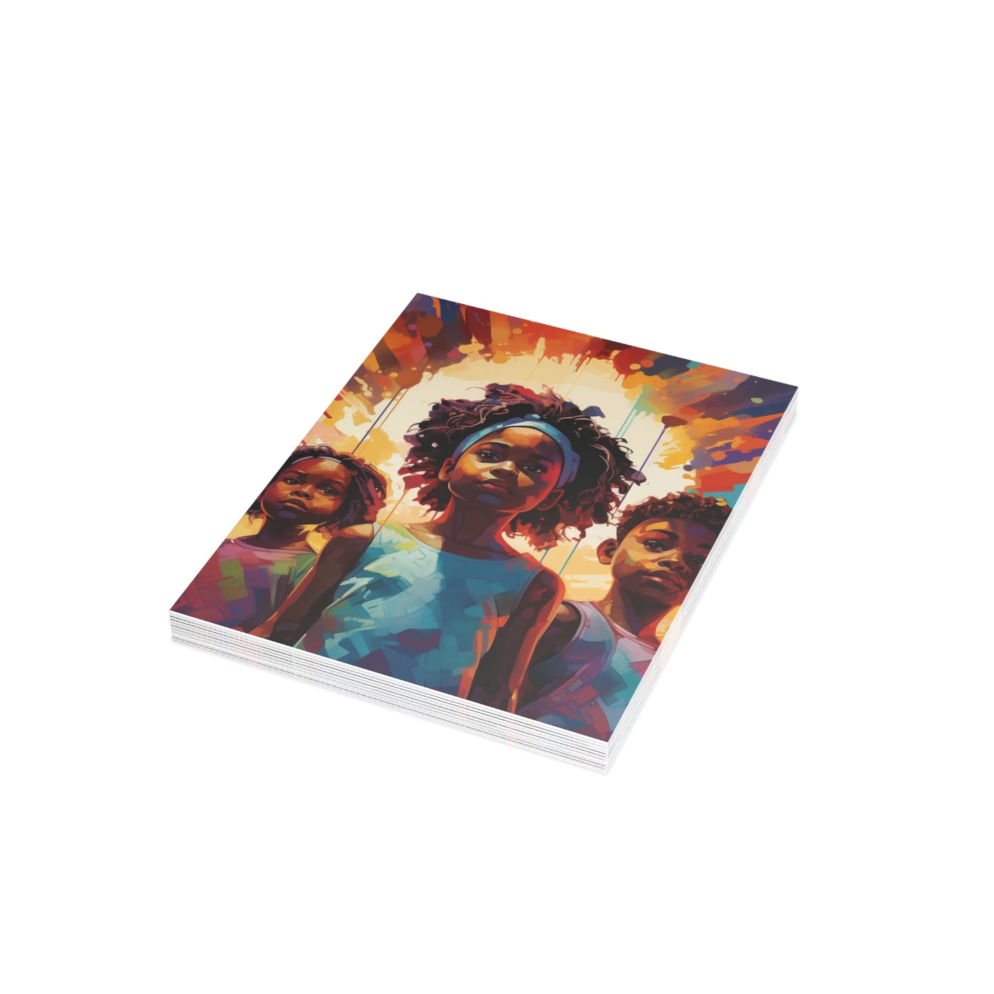 Black Lives Trilogy Children Colourful Postcards and Envelopes