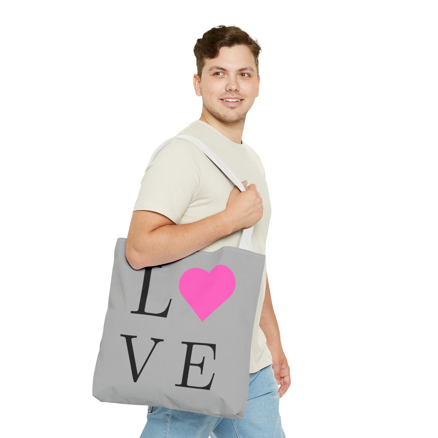 GreyTote Bag  All about Love