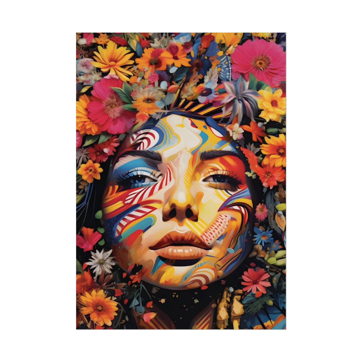 Colourful Disco Lady Wall Poster