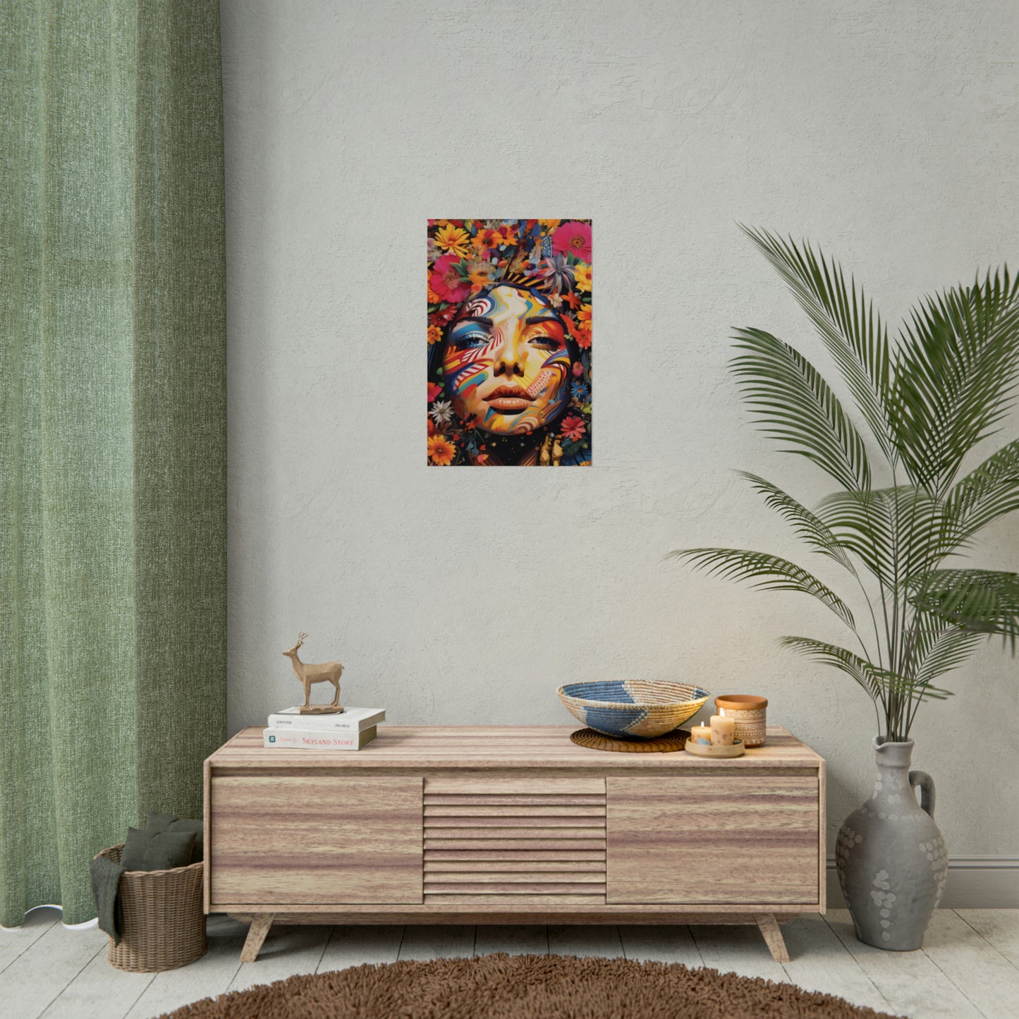 Colourful Disco Lady Wall Poster