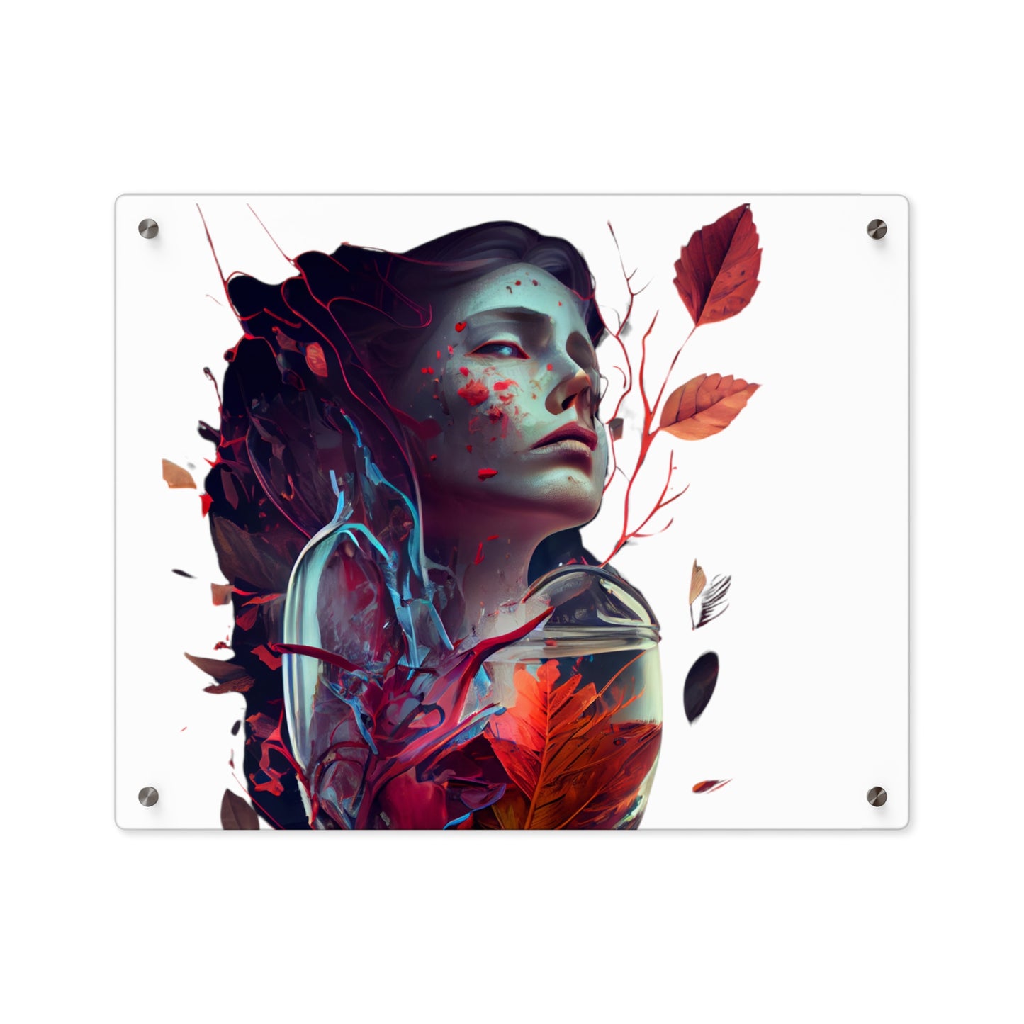 Captive Lady of Hearts in Wall Art Panels