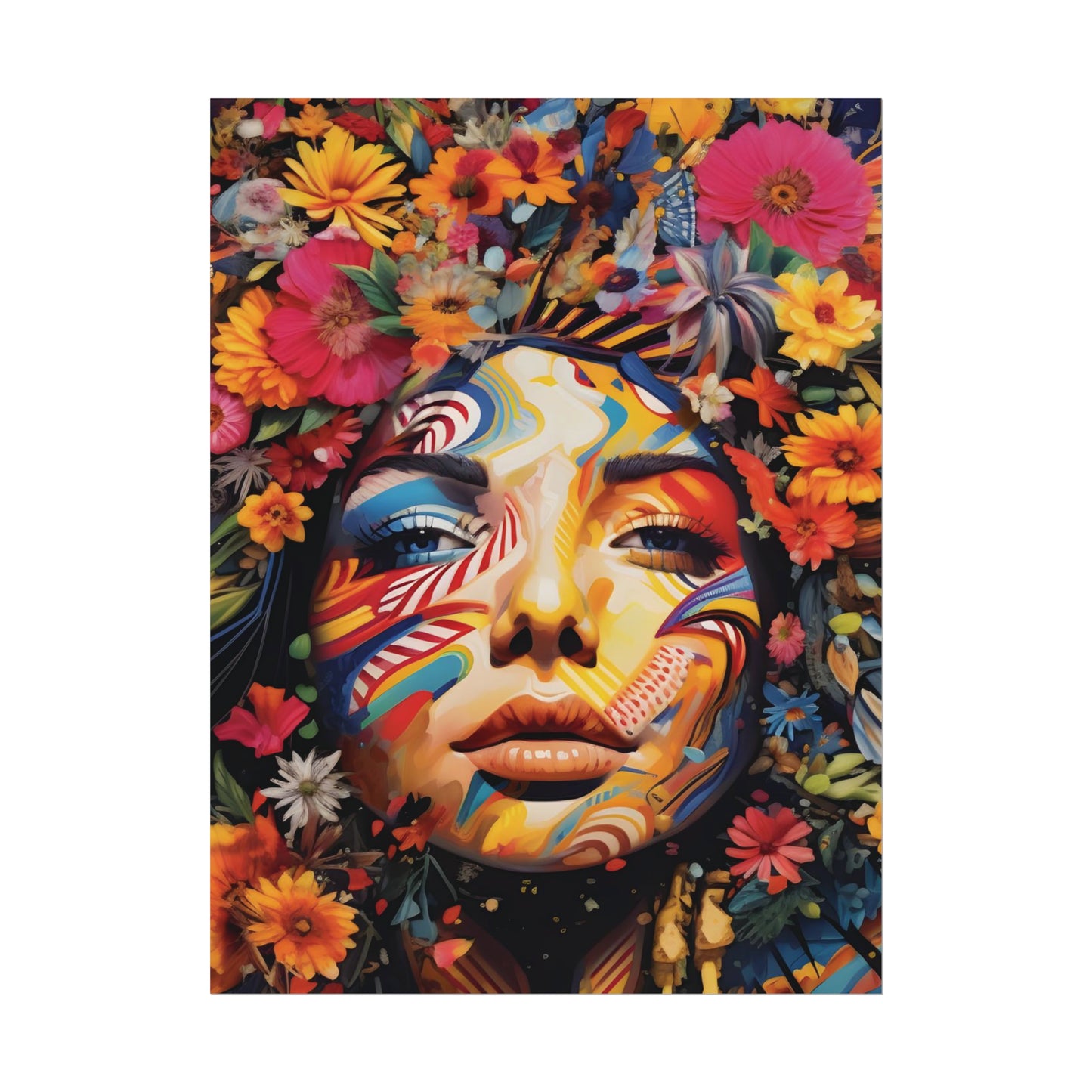 Colourful Disco Lady Wall Poster