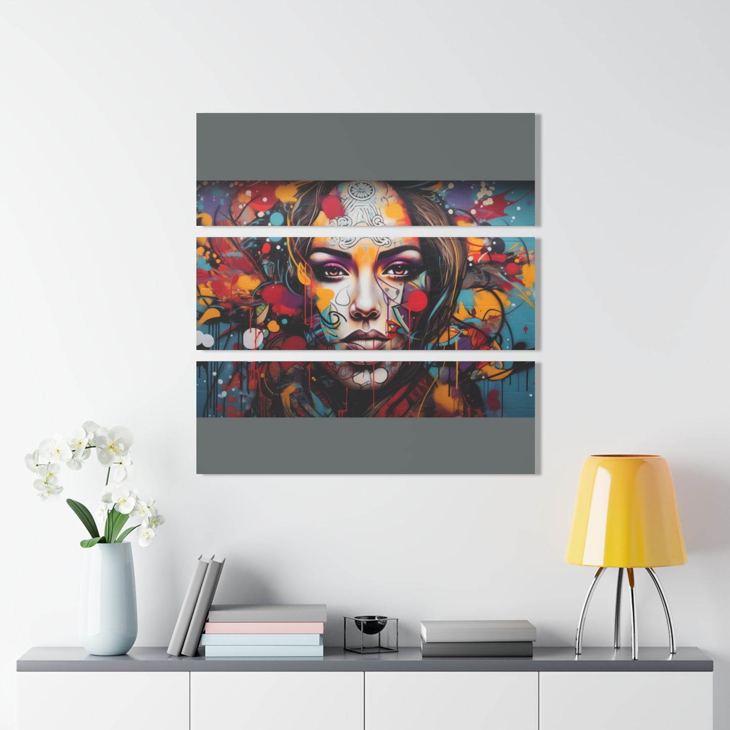 Wall Art, Lady Maxtrix in Grey Acrylic Print.