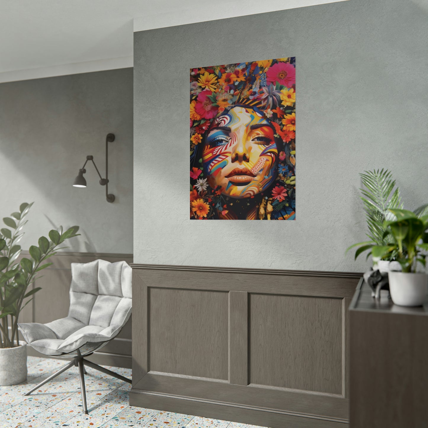 Colourful Disco Lady Wall Poster