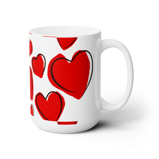 Love Hearts Ceramic Mug 15oz