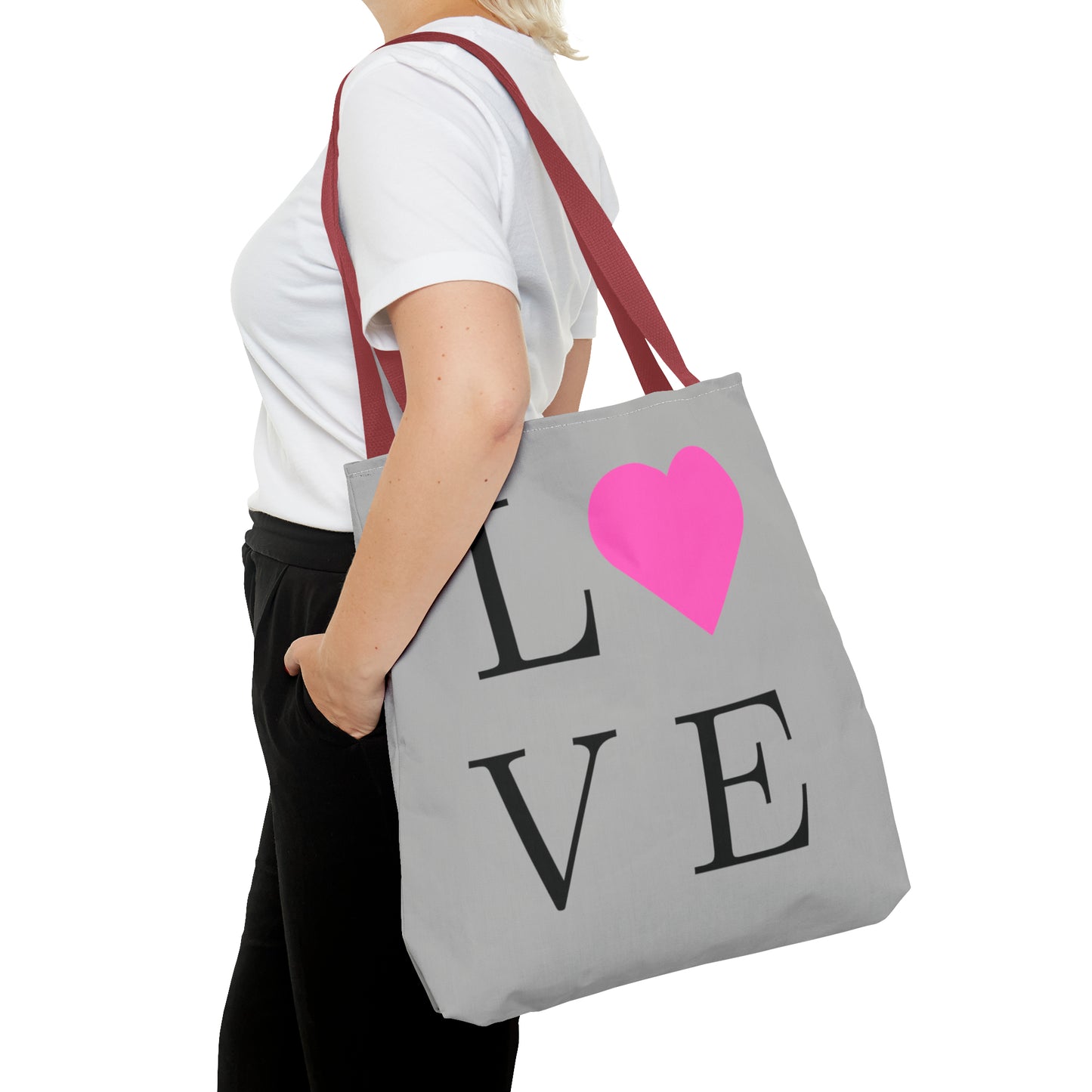 GreyTote Bag  All about Love