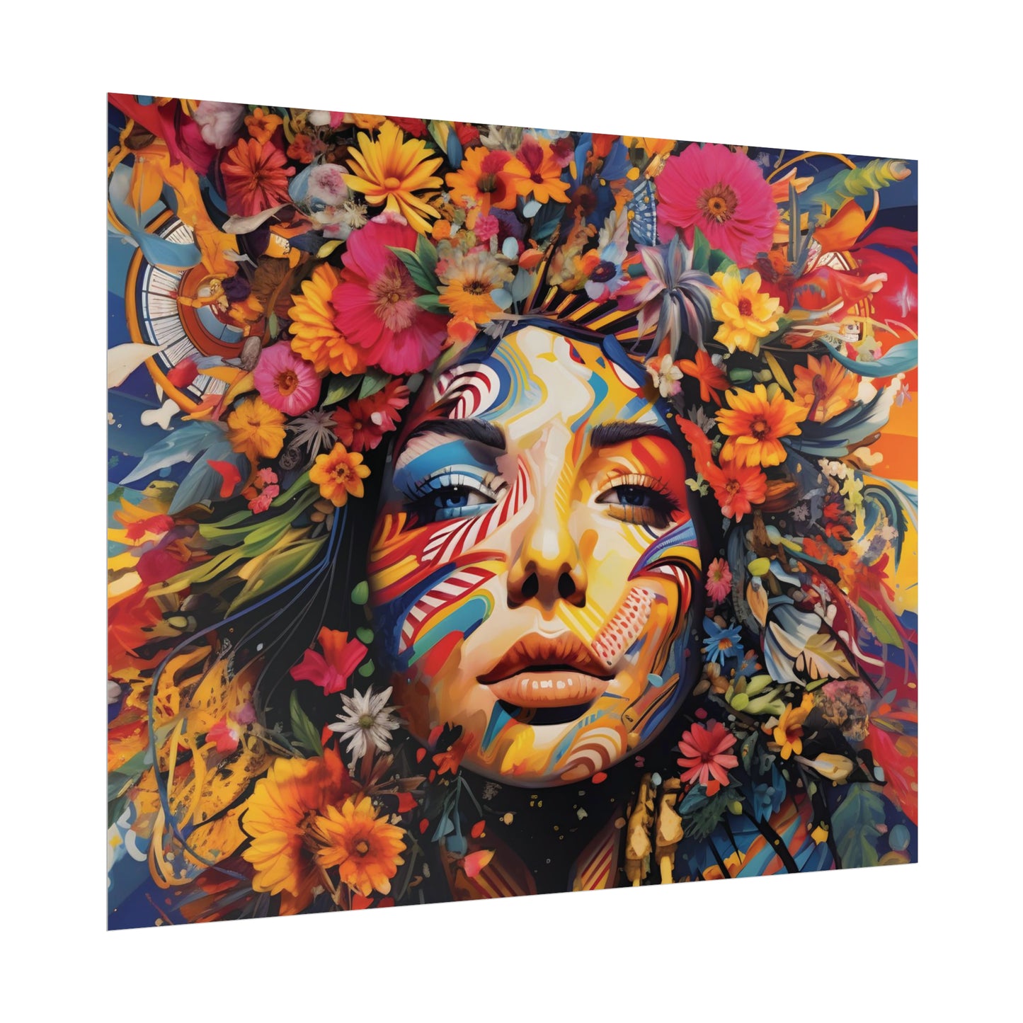 Colourful Disco Lady Wall Poster