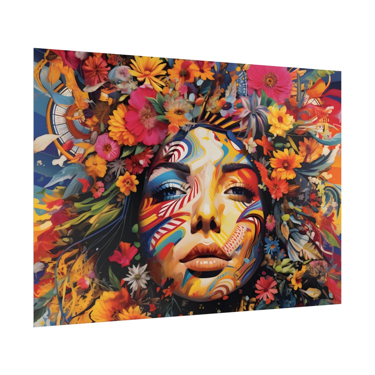 Colourful Disco Lady Wall Poster