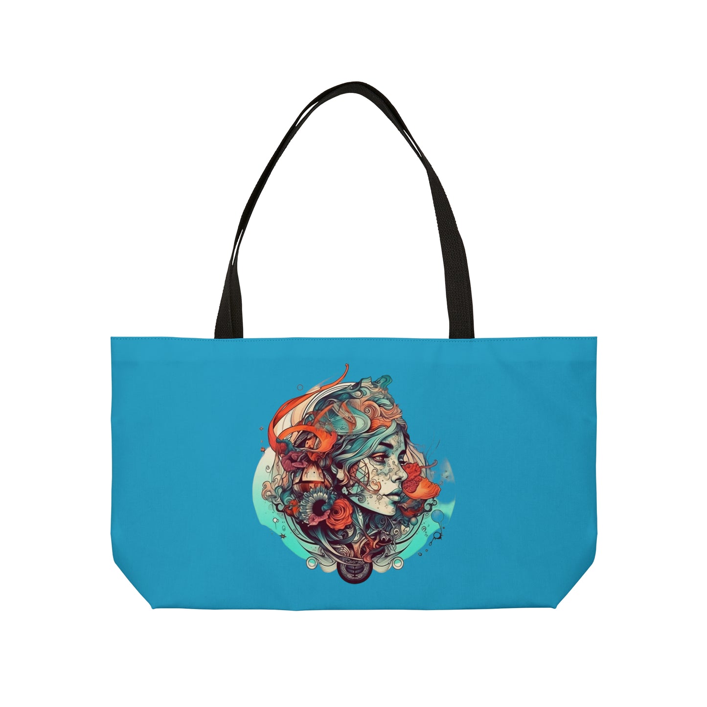 Lady Lady Turquoise  Women's Weekender Tote Bag