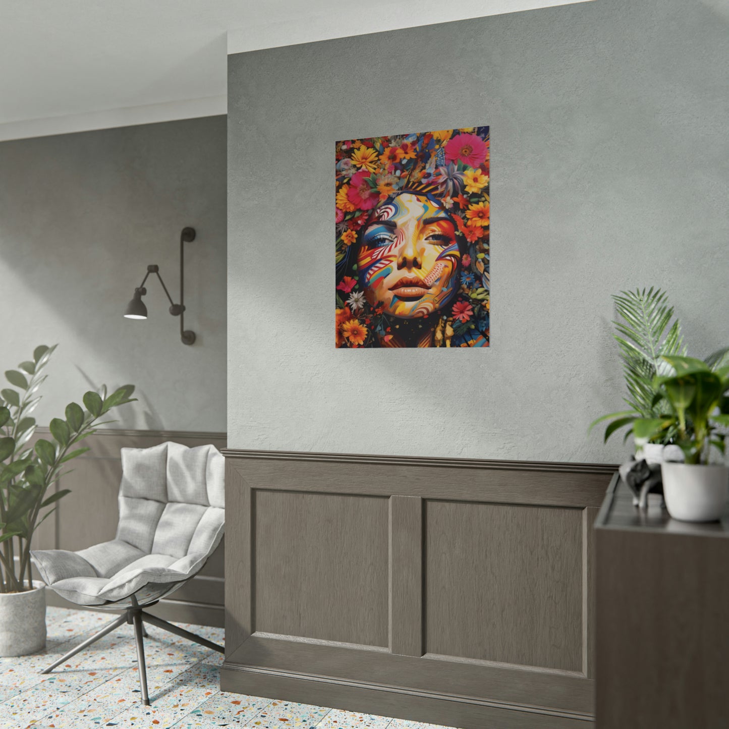 Colourful Disco Lady Wall Poster