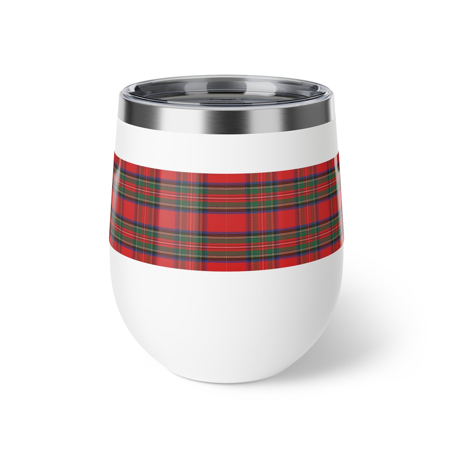 Red Heart Tartan Vacuum Insulated Cup, 12oz