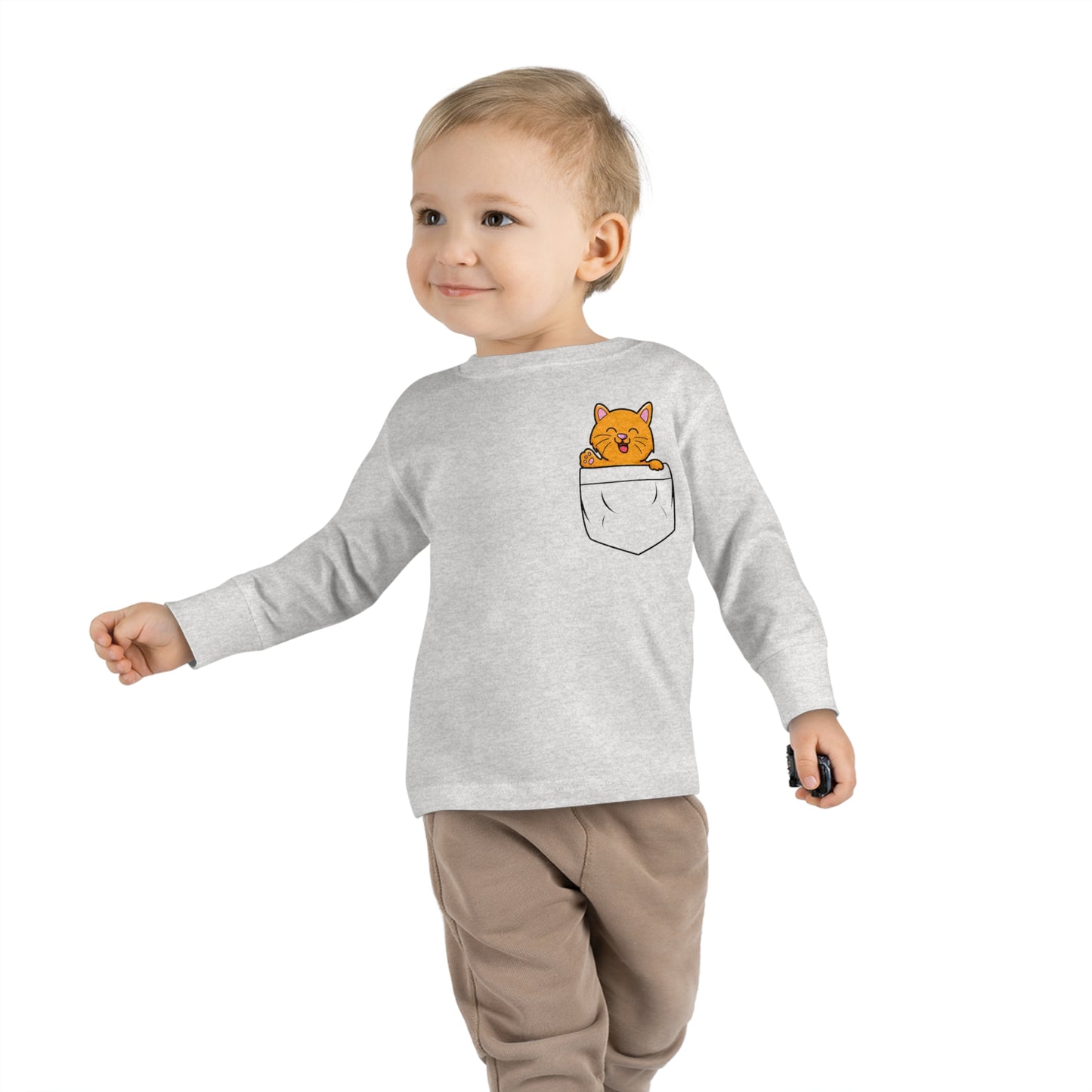 Kitty Cat Toddler Long Sleeve  Cuddly Bear T-shirt