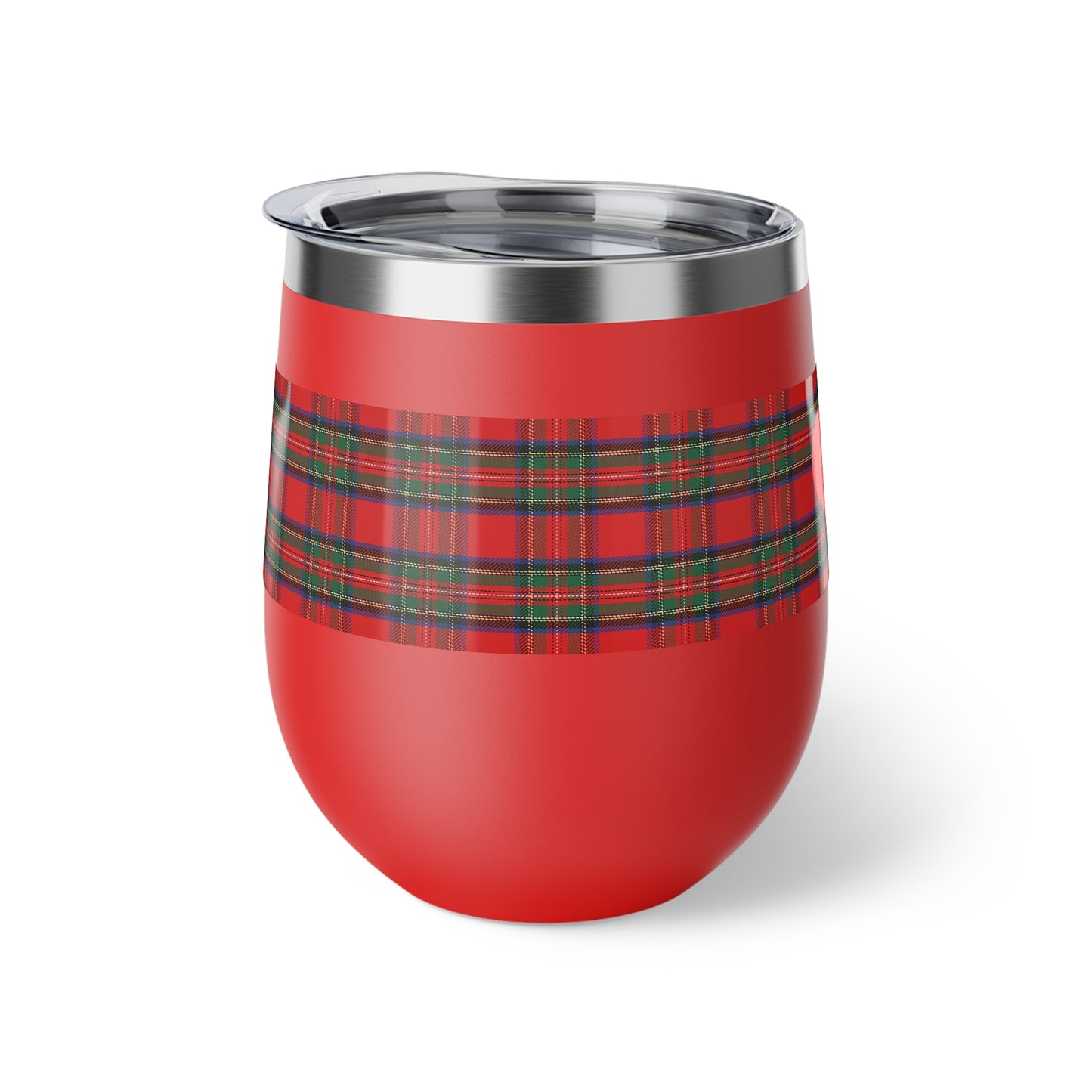 Red Heart Tartan Vacuum Insulated Cup, 12oz