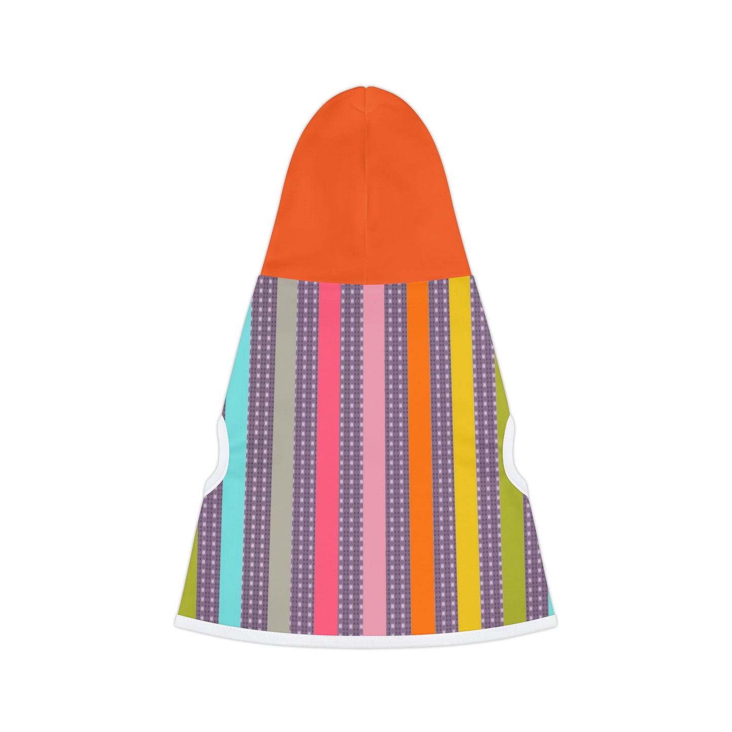 Pet Hoodie in Candy Stripe and Carnelian Heart